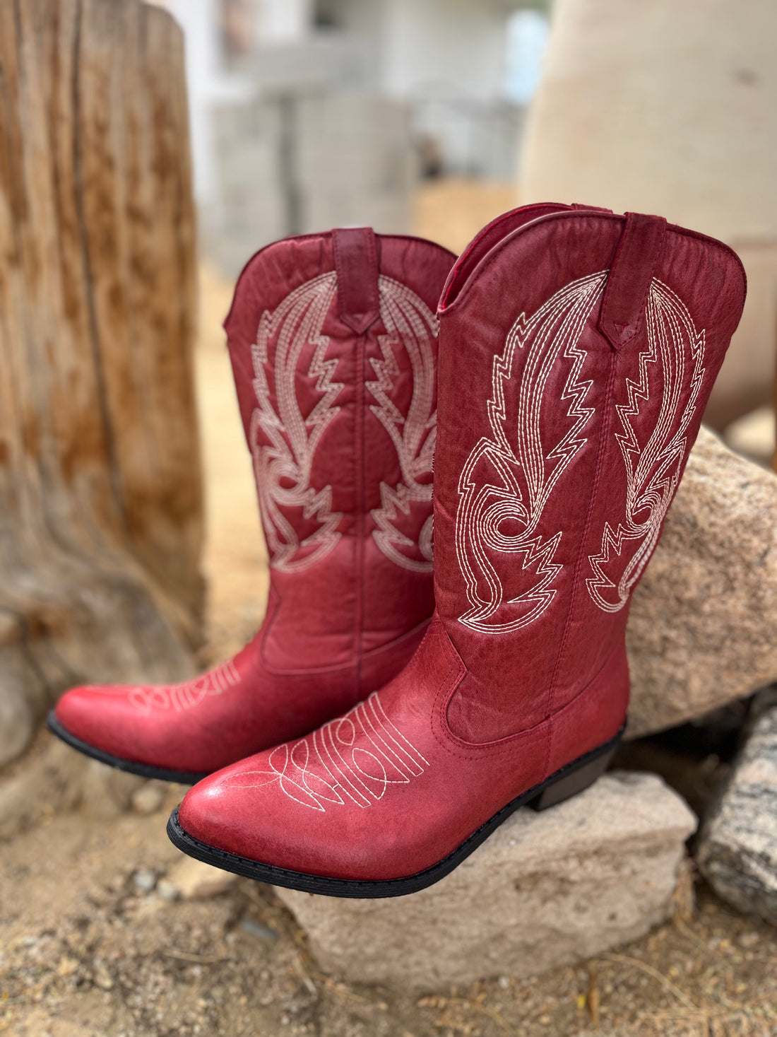 Roaming Travelers Gaucho Western  Boot | Red available in Joshua Tree at JT Trading Post