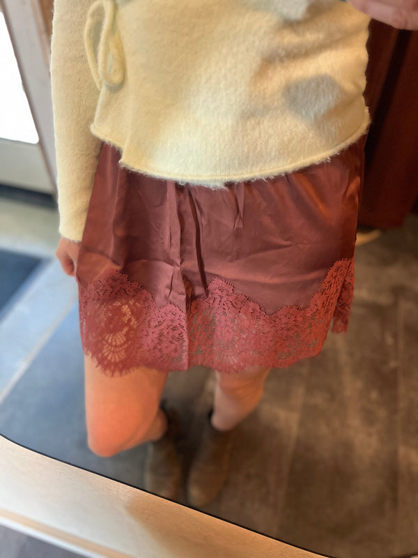 Roaming Travelers Meet Me In The Middle Mini Slip Skirt | Free People available in Joshua Tree at JT Trading Post