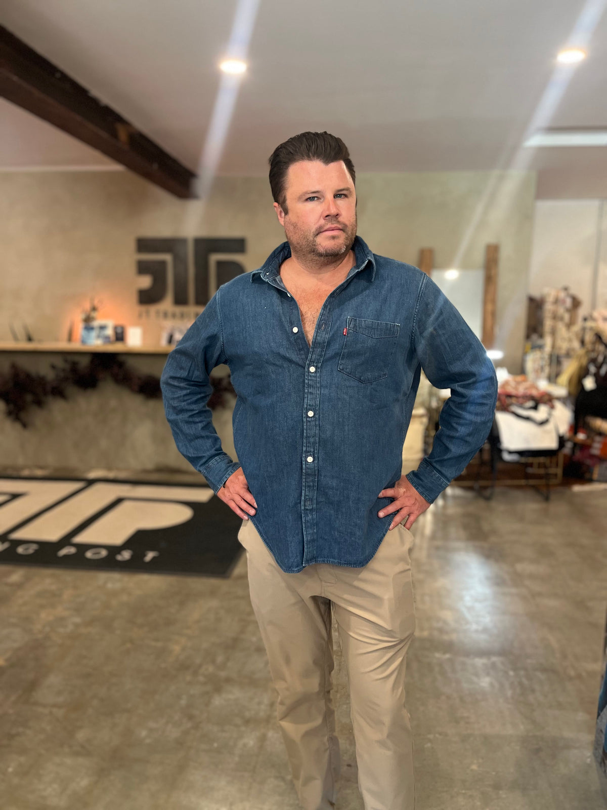 Roaming Travelers Levi's | Men's Classic Denim Shirt | Medium Wash available in Joshua Tree at JT Trading Post