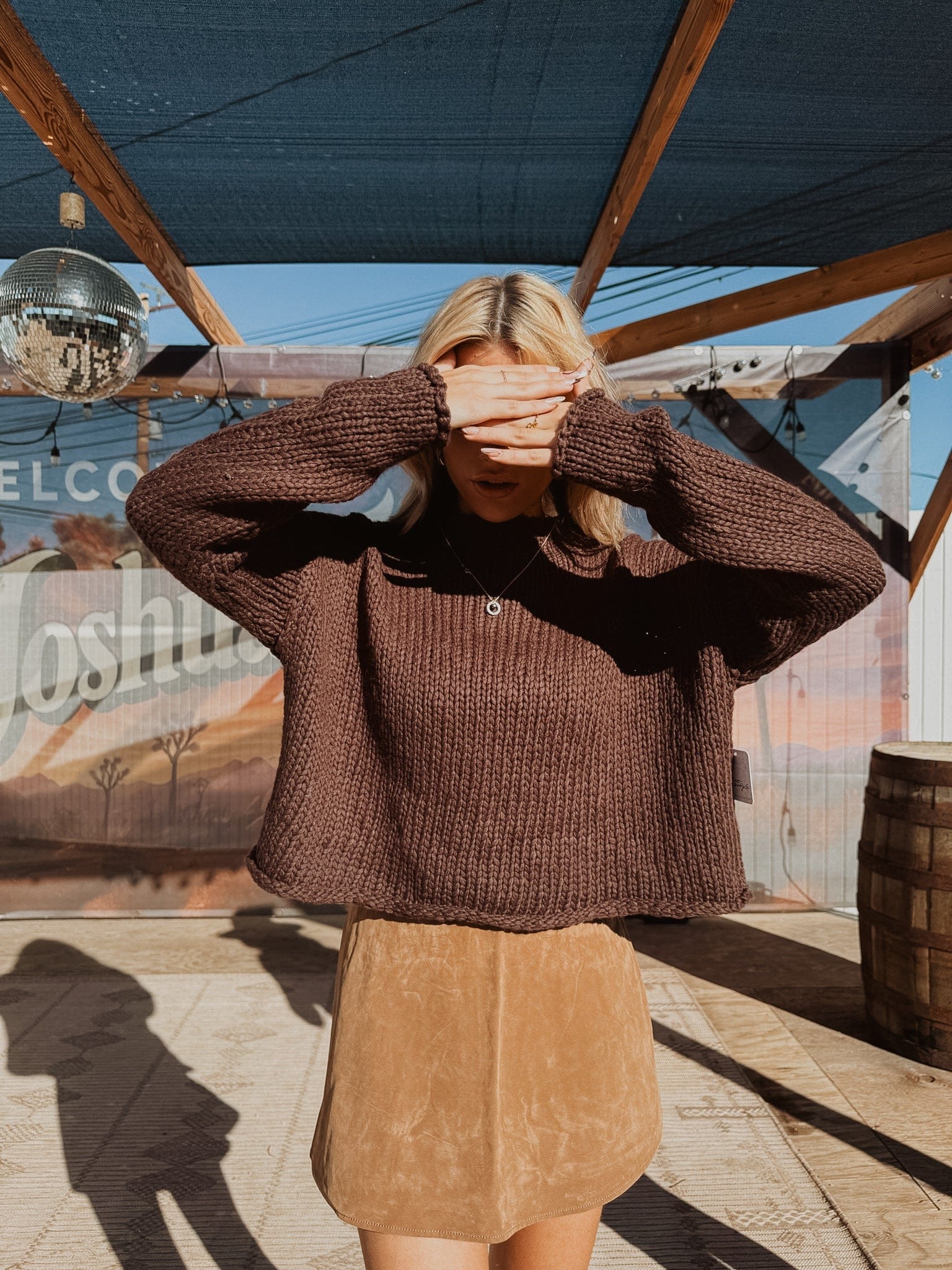 Roaming Travelers Opal Rollneck Knit Sweater available in Joshua Tree at JT Trading Post