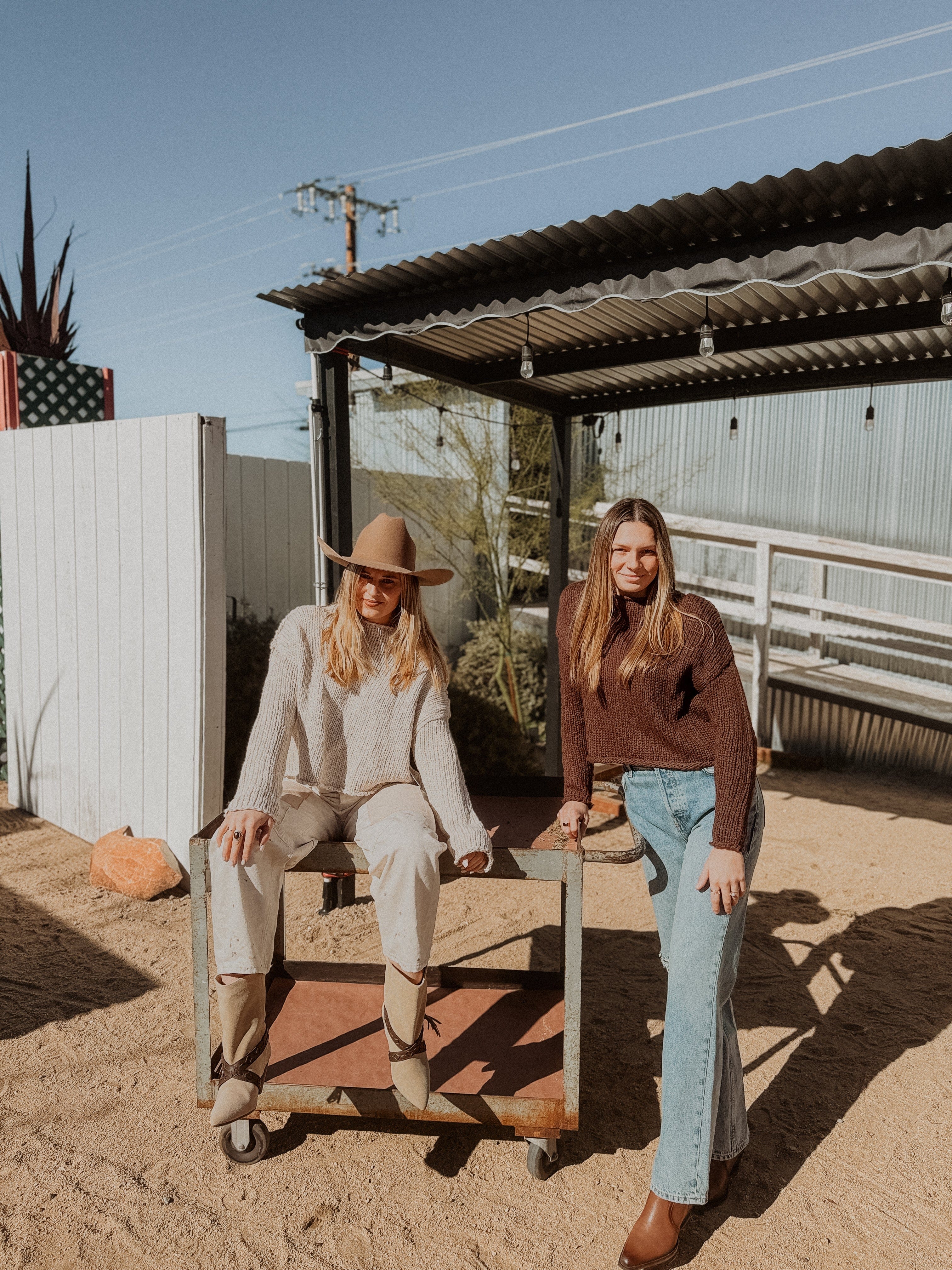 Roaming Travelers Opal Rollneck Knit Sweater available in Joshua Tree at JT Trading Post