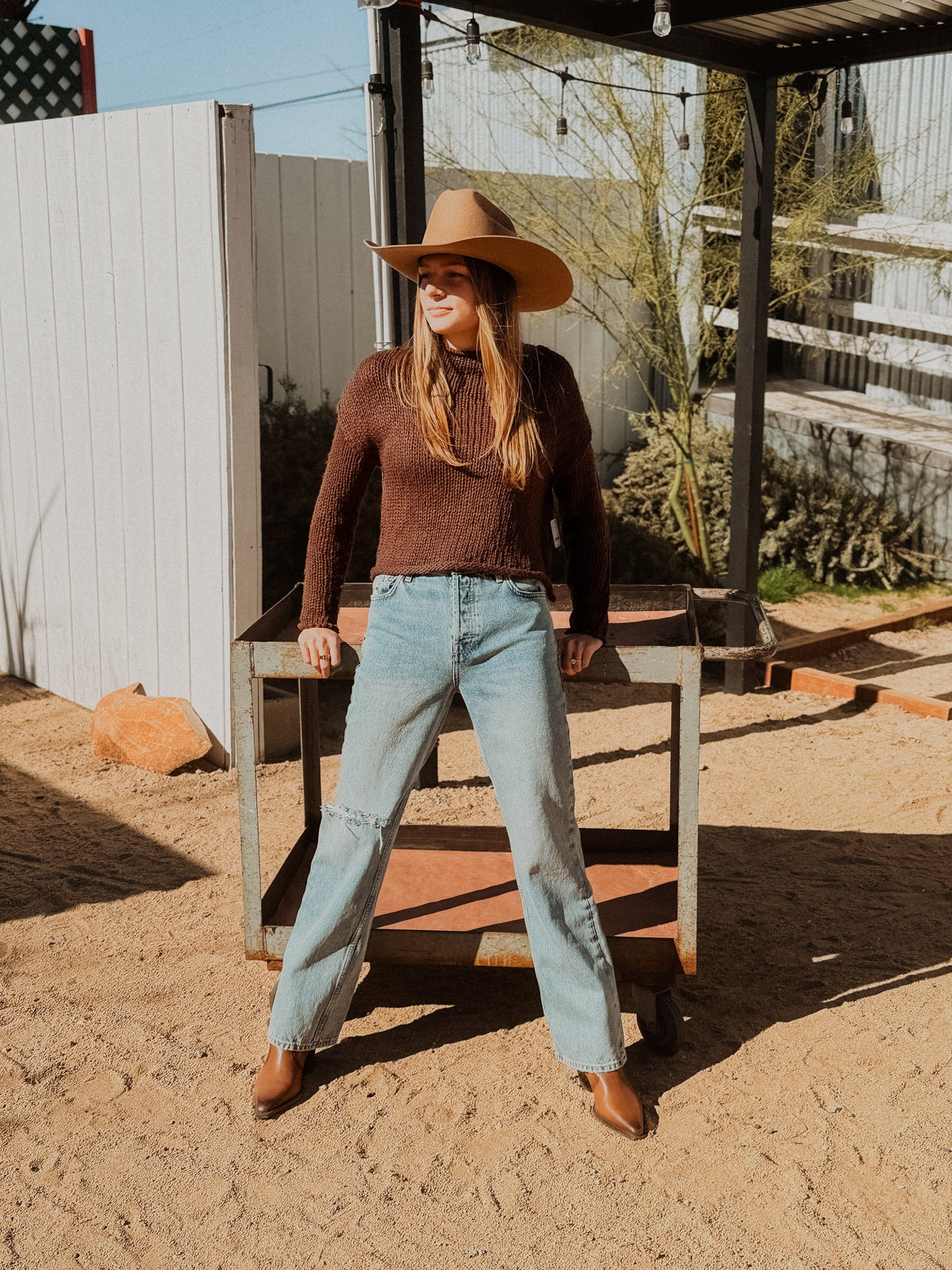 Roaming Travelers Opal Rollneck Knit Sweater available in Joshua Tree at JT Trading Post