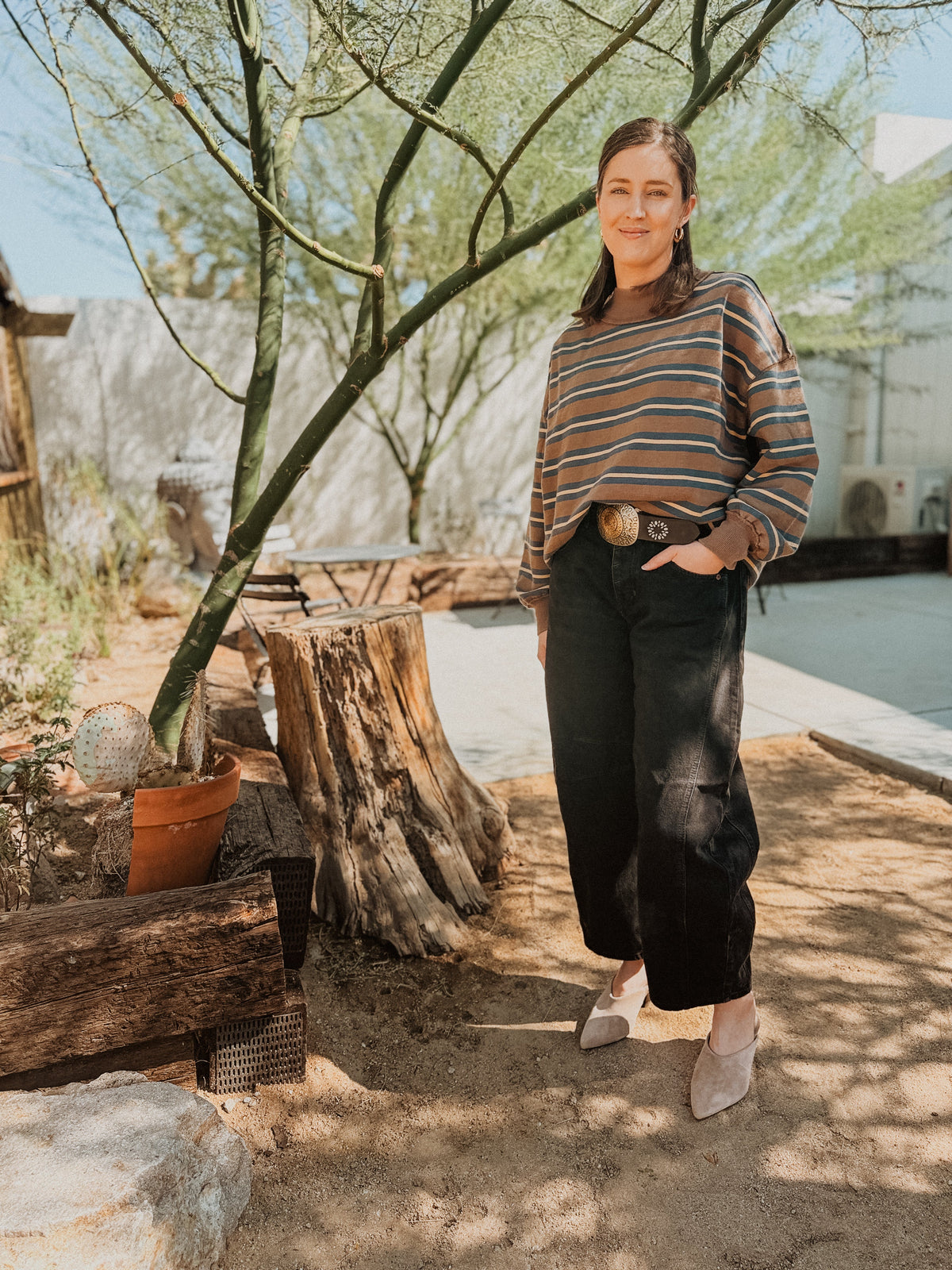 Roaming Travelers Palm Springs Striped Pullover | Free People available in Joshua Tree at JT Trading Post