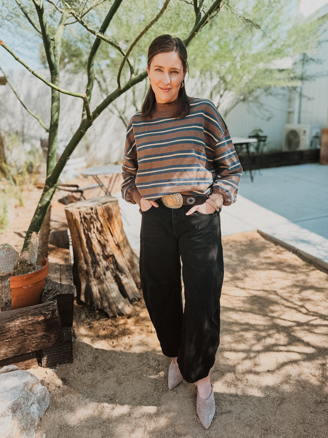 Roaming Travelers Palm Springs Striped Pullover | Free People available in Joshua Tree at JT Trading Post
