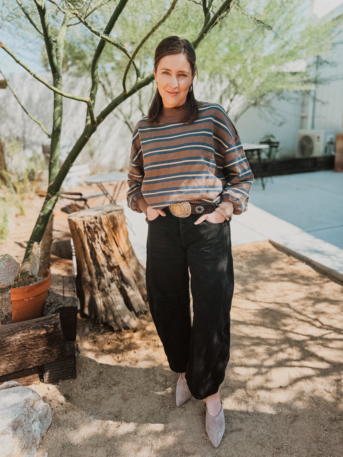 Roaming Travelers Palm Springs Striped Pullover | Free People available in Joshua Tree at JT Trading Post