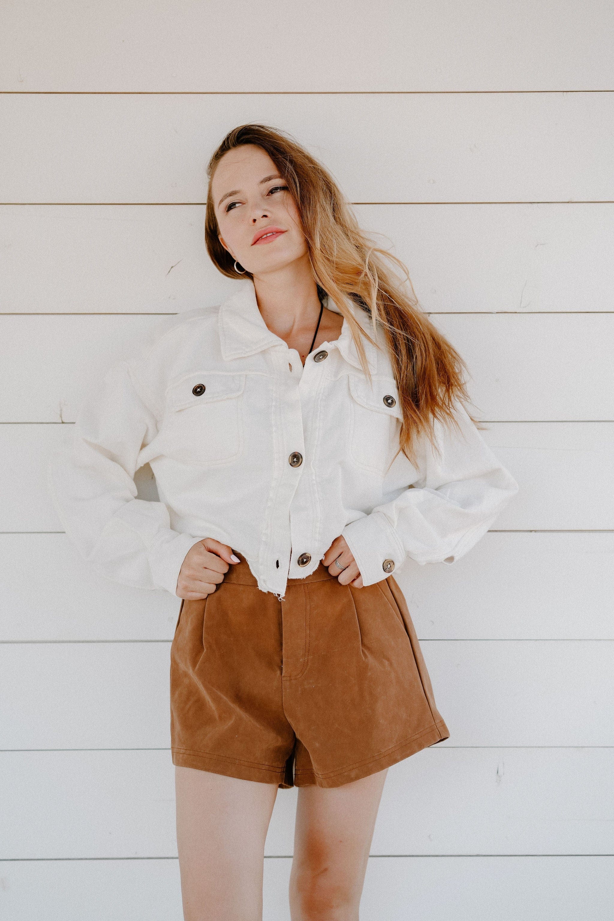 Roaming Travelers Roma Vegan Suede Shorts available in Joshua Tree at JT Trading Post