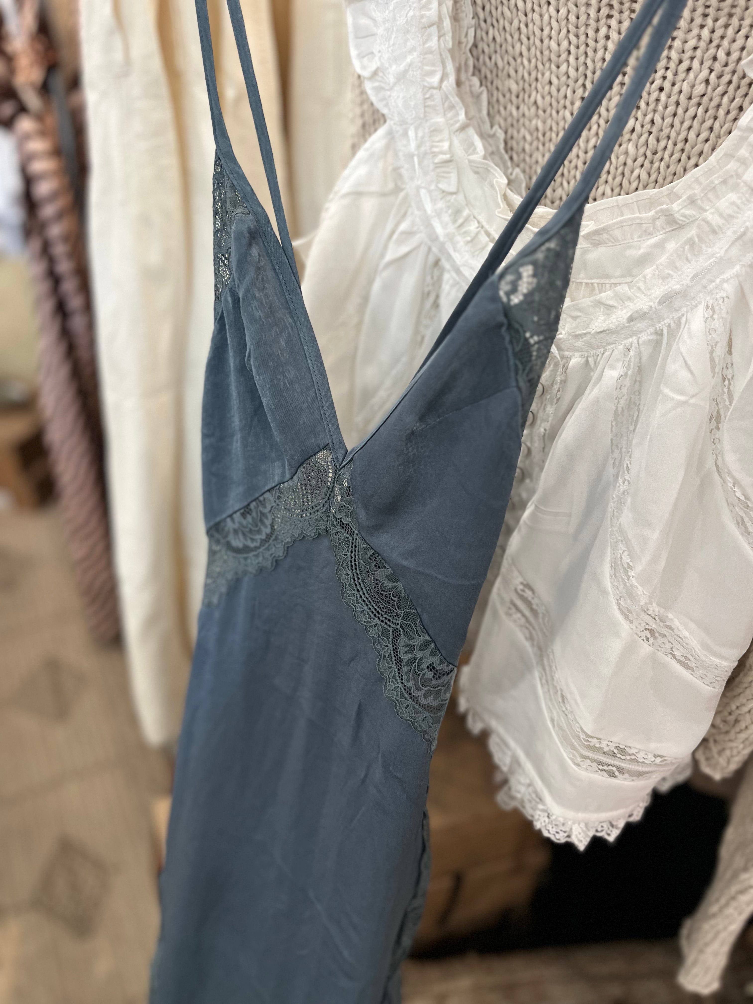 Roaming Travelers Some Kind of Love Maxi Slip | Storm Water available in Joshua Tree at JT Trading Post