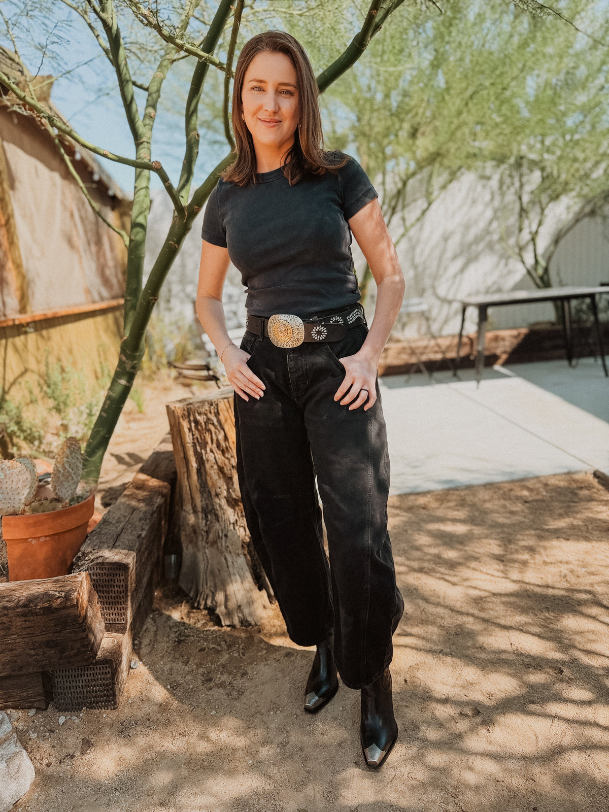 Roaming Travelers We The Free Atlas Crew Tee available in Joshua Tree at JT Trading Post
