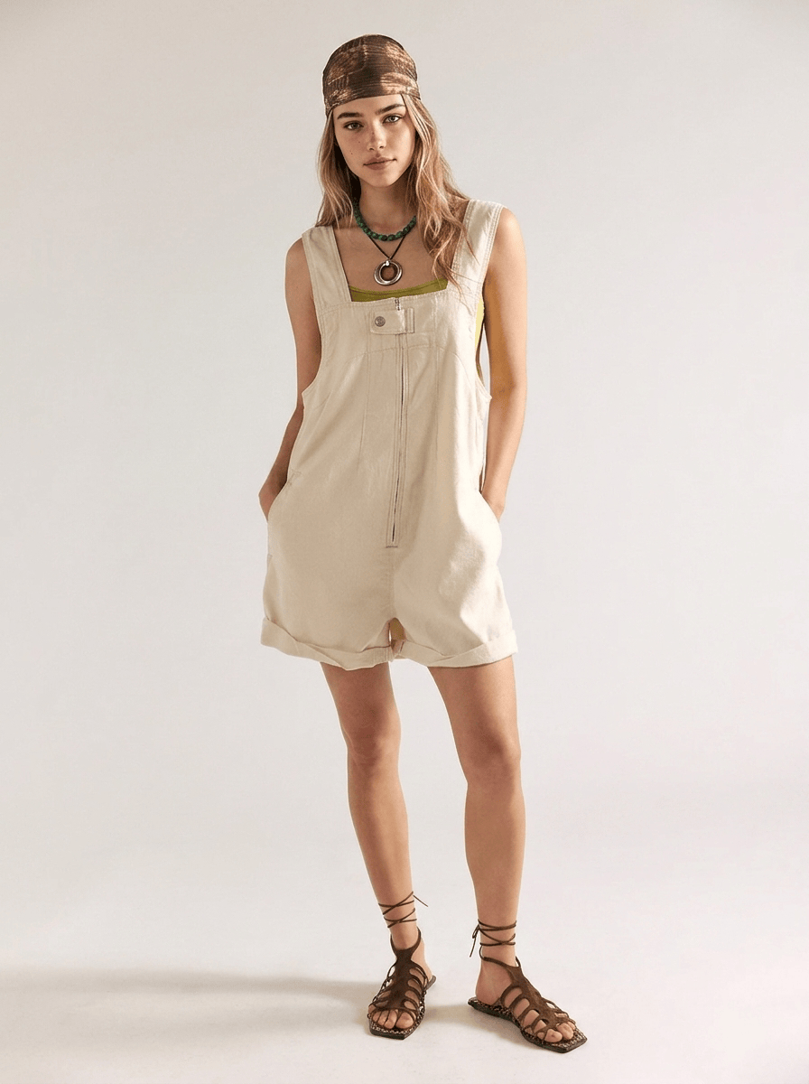 Roaming Travelers We The Free Jude Shortalls | Ecru available in Joshua Tree at JT Trading Post