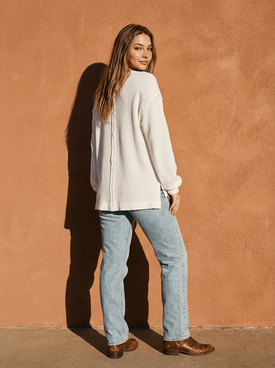 Free People Shirts & Tops We The Free Montreal Oversized Thermal Henley