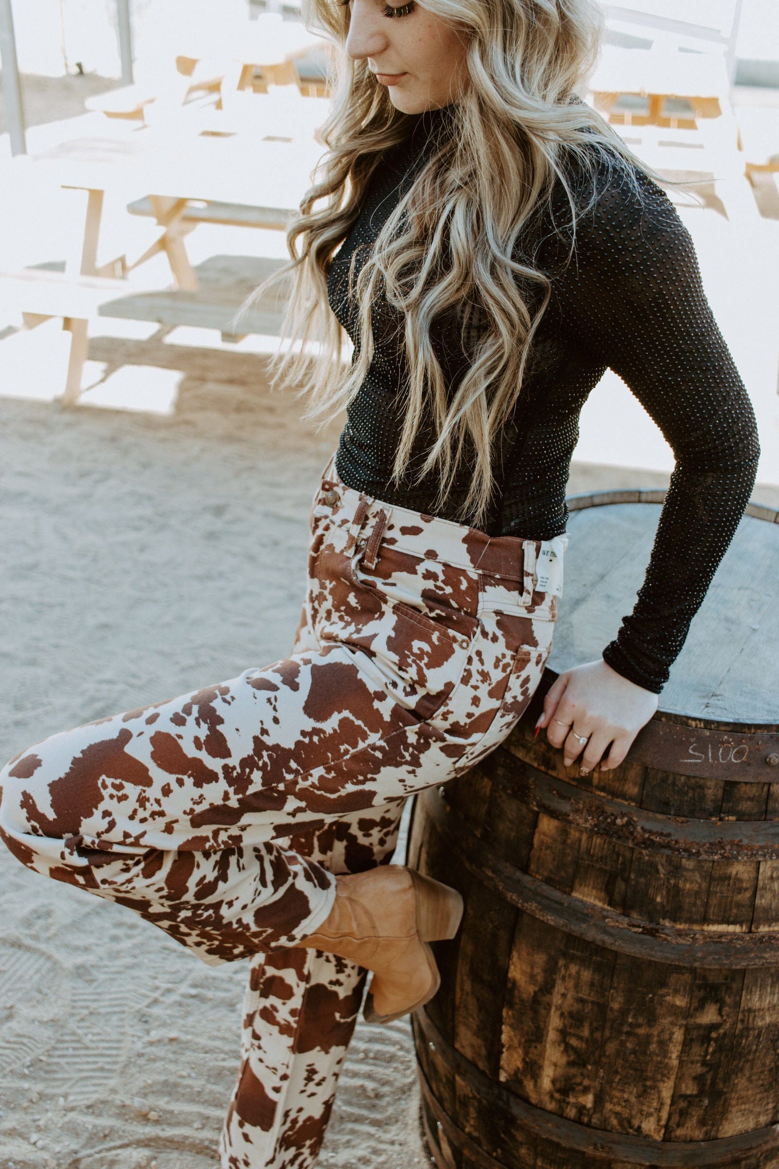 Roaming Travelers We The Free Risk Taker Mid-Rise Printed Jeans available in Joshua Tree at JT Trading Post