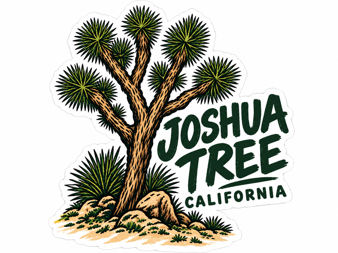 Ryan Dobbins Joshua Tree CA Sticker available in Joshua Tree at JT Trading Post