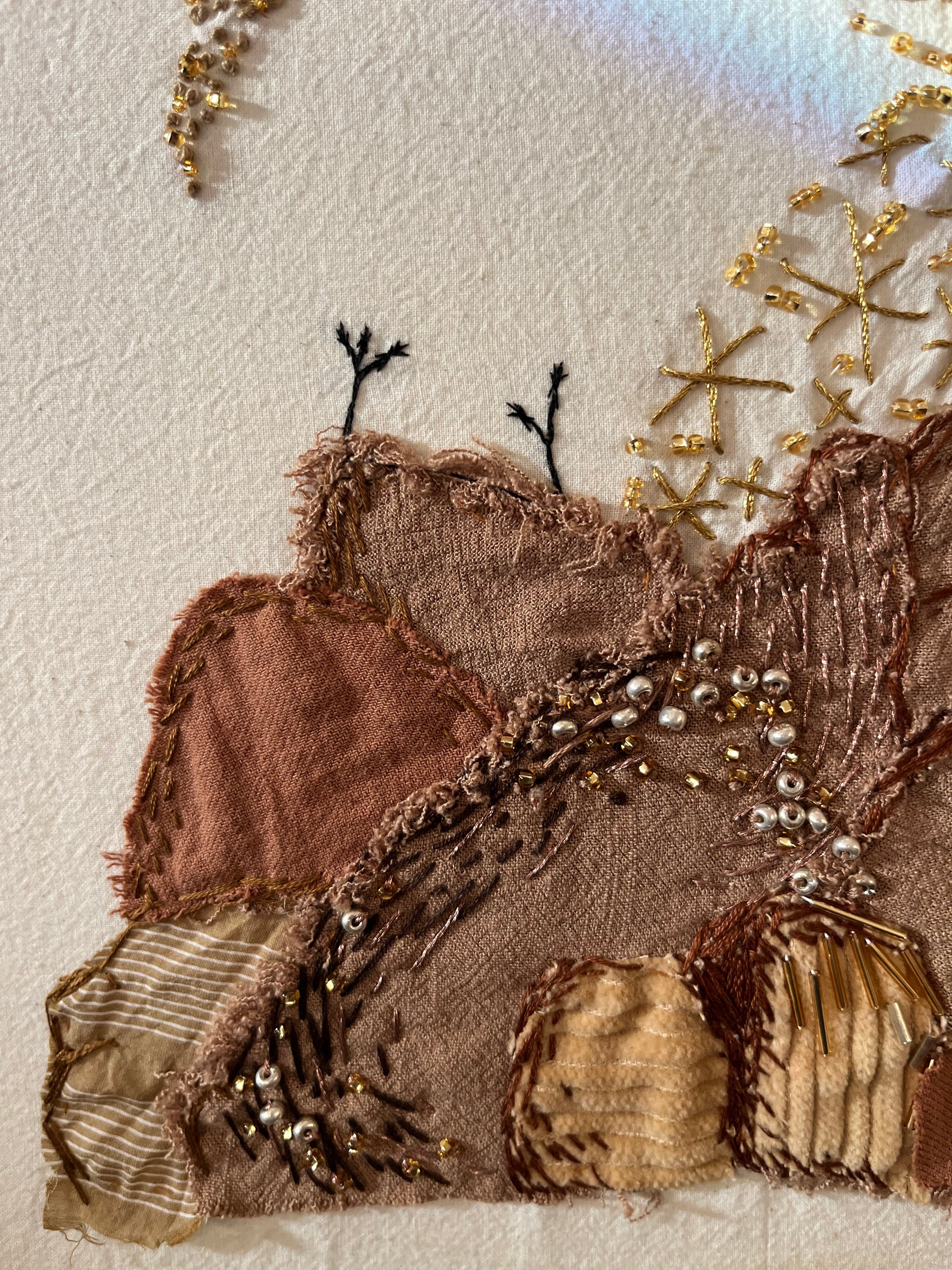 Seamstress Kate Hand Embroidered Art Piece available in Joshua Tree at JT Trading Post