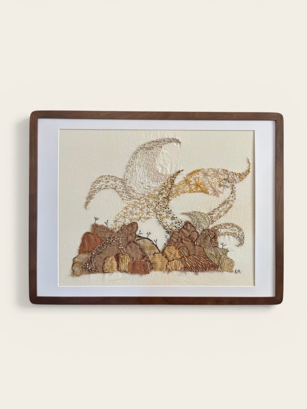 Seamstress Kate Hand Embroidered Art Piece available in Joshua Tree at JT Trading Post
