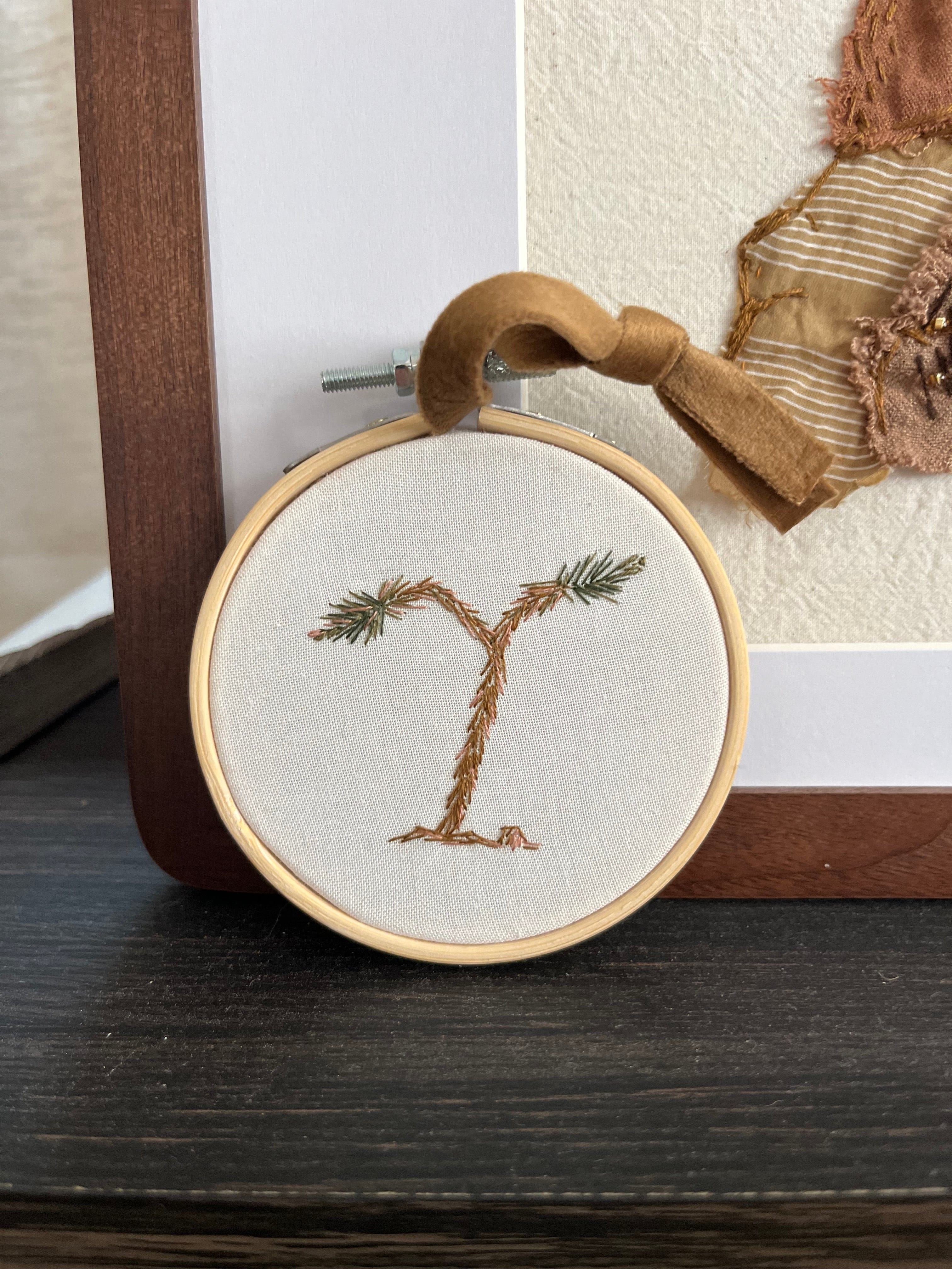 Seamstress Kate Hand Embroidered Joshua Tree Ornament-Assorted available in Joshua Tree at JT Trading Post