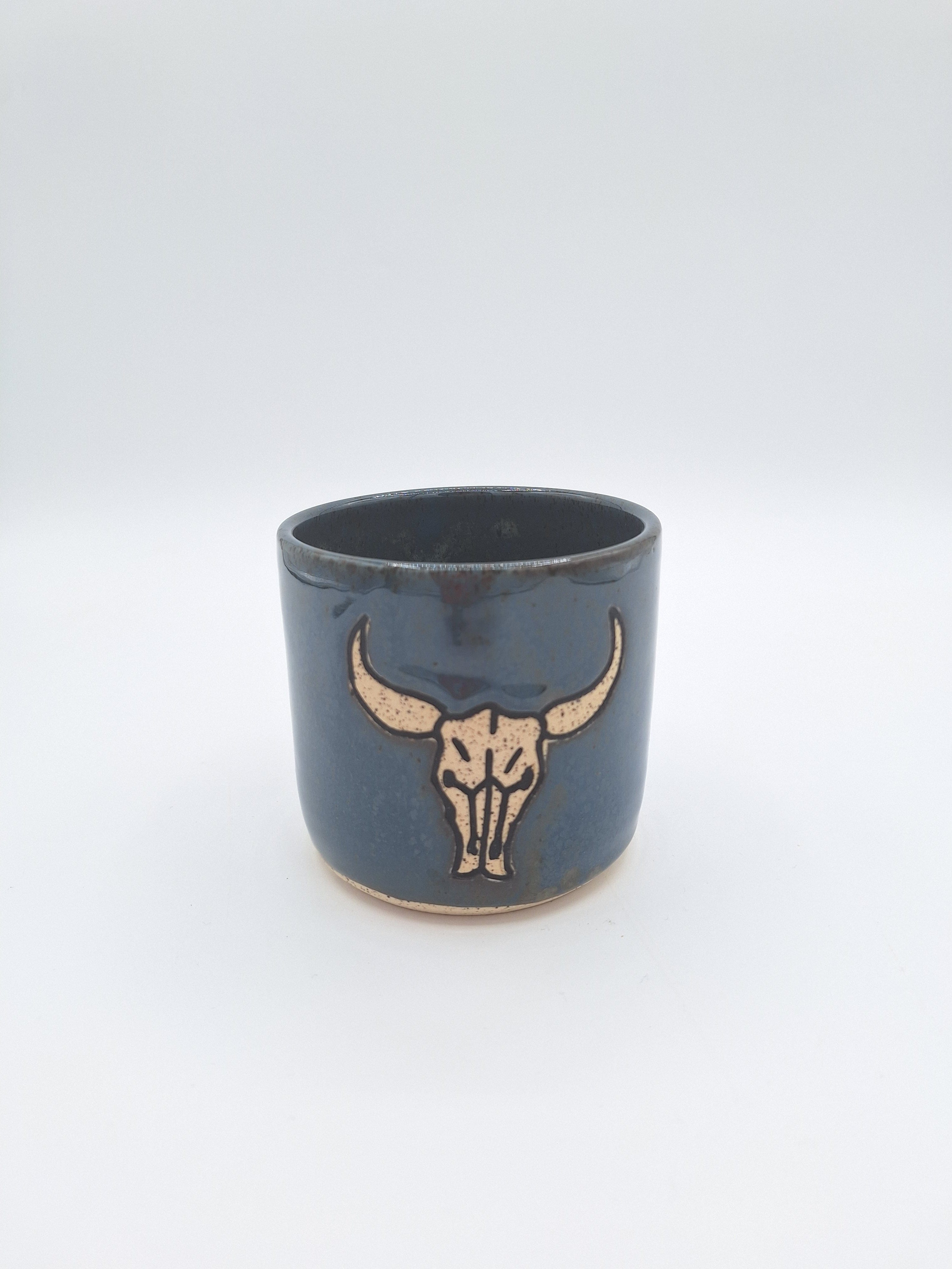 Stray Ceramics Cow Skull Tumbler available in Joshua Tree at JT Trading Post