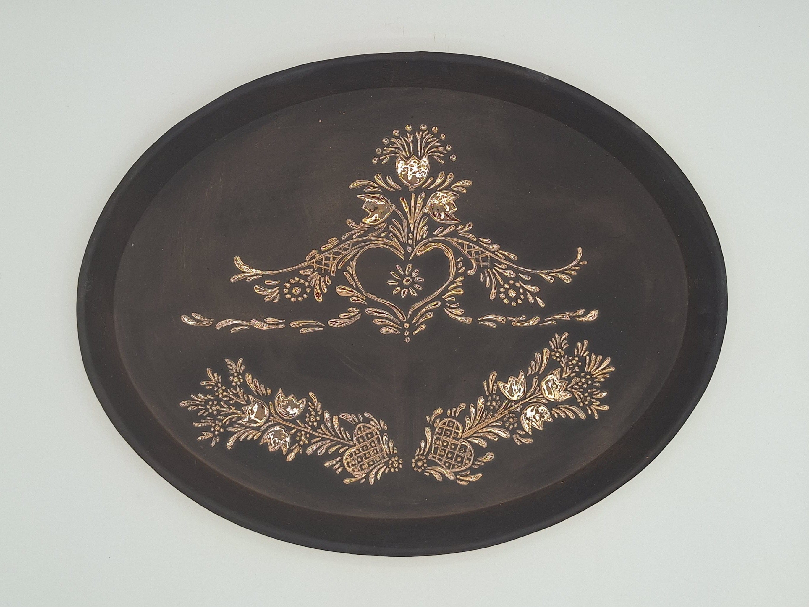 Stray Ceramics Floral Platter Gold available in Joshua Tree at JT Trading Post