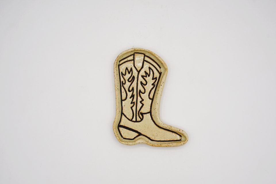 Stray Ceramics Cowboy Boot Plate available in Joshua Tree at JT Trading Post