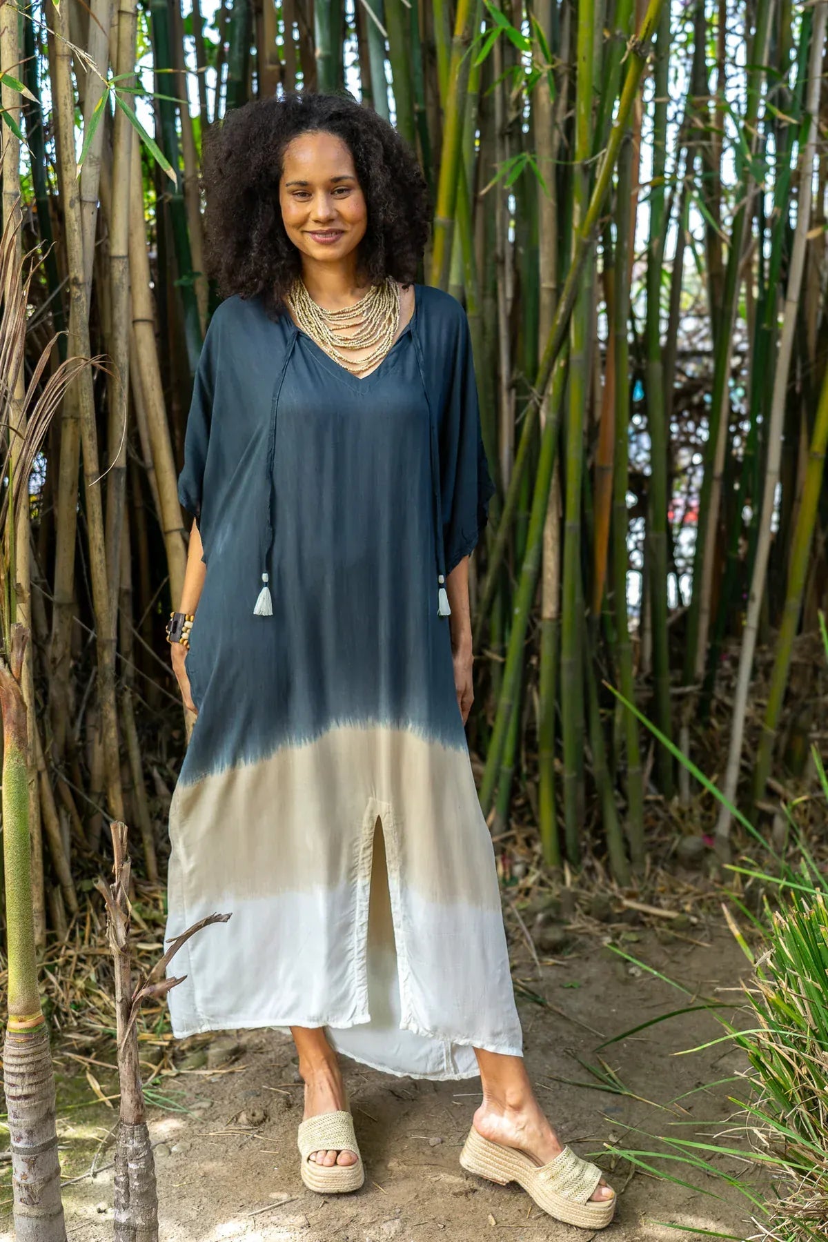 The Nomadic People Ombre Caftan Overthrow available in Joshua Tree at JT Trading Post