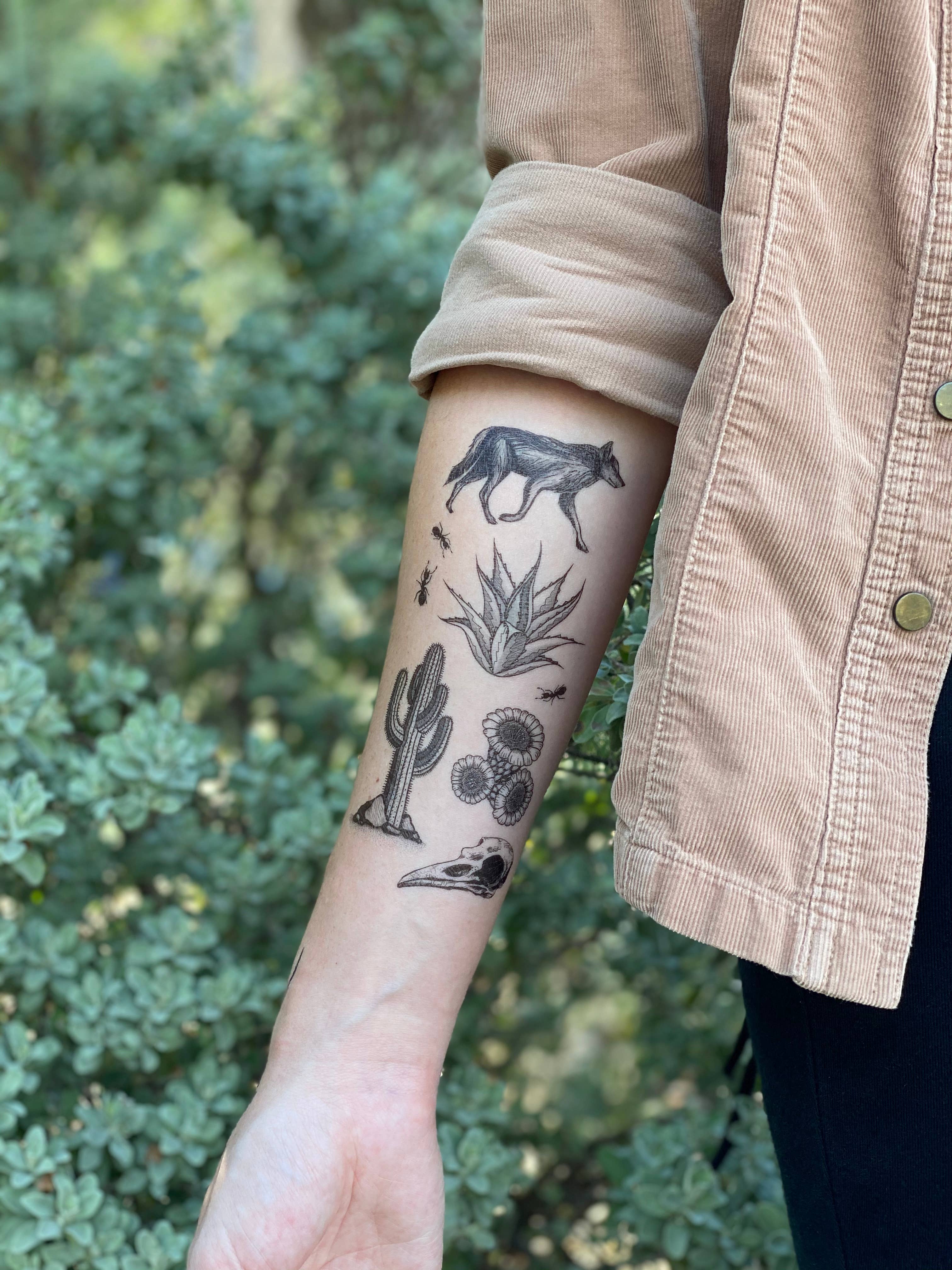 The Plant Social Desert Wild Temporary Tattoo available in Joshua Tree at JT Trading Post