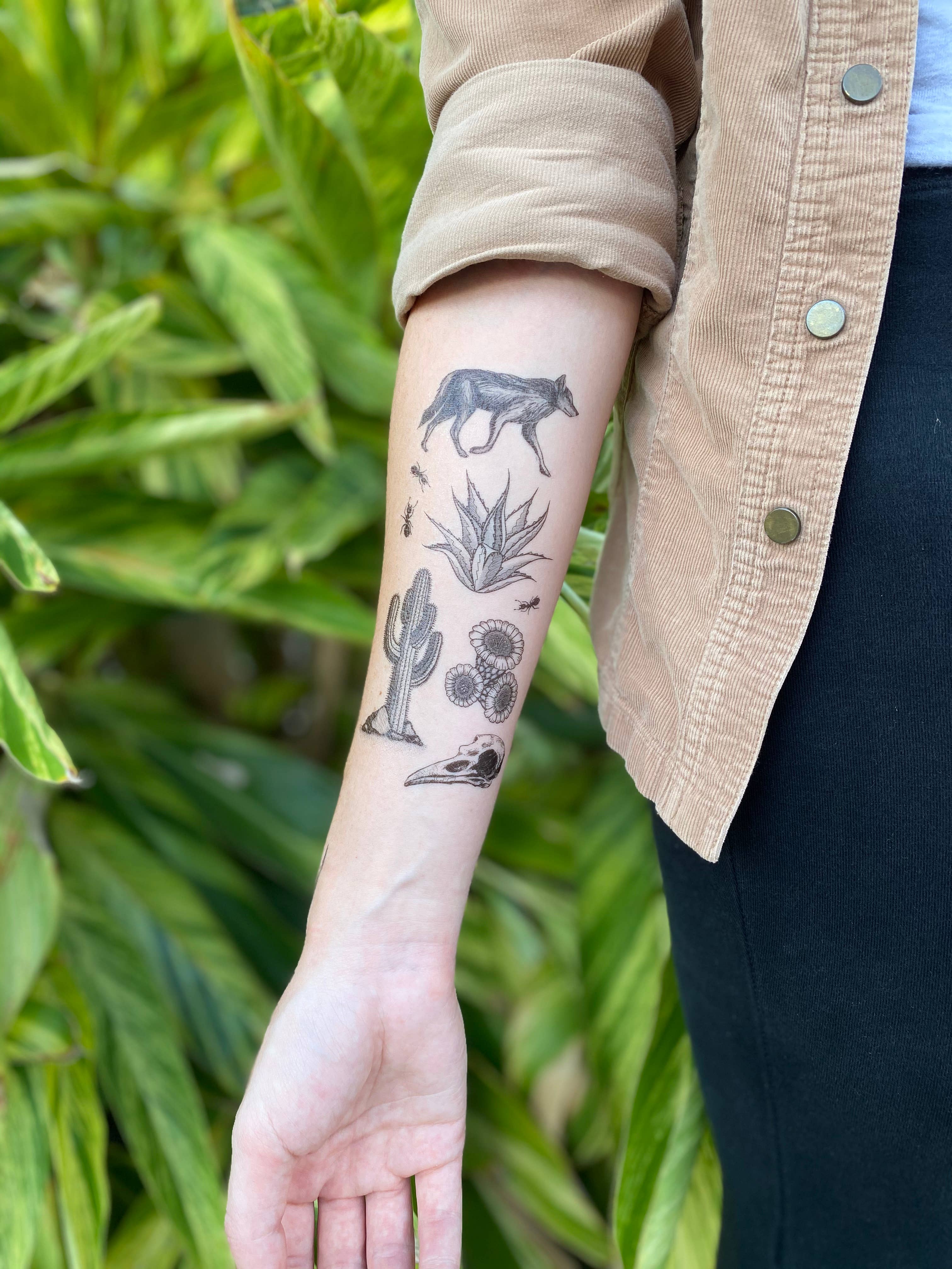 The Plant Social Desert Wild Temporary Tattoo available in Joshua Tree at JT Trading Post