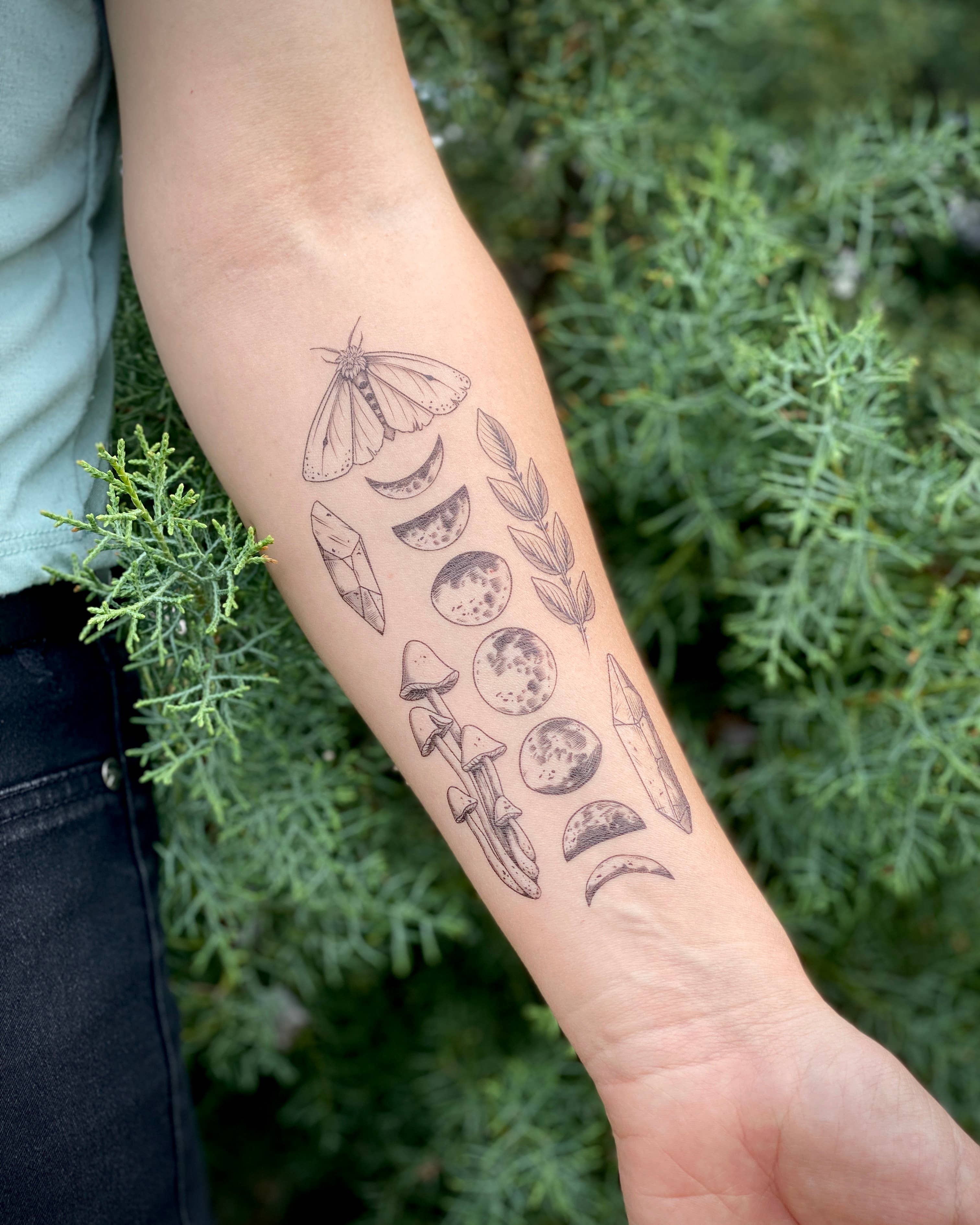The Plant Social Moon Magic Temporary Tattoo available in Joshua Tree at JT Trading Post