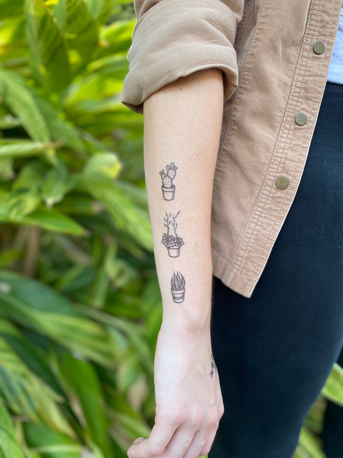 The Plant Social Potted Cactus Temporary Tattoo available in Joshua Tree at JT Trading Post
