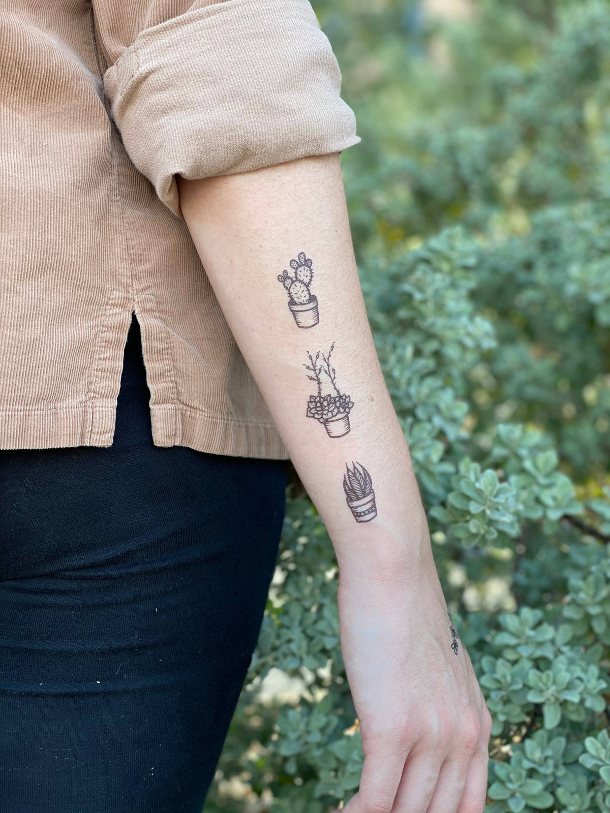 The Plant Social Potted Cactus Temporary Tattoo available in Joshua Tree at JT Trading Post