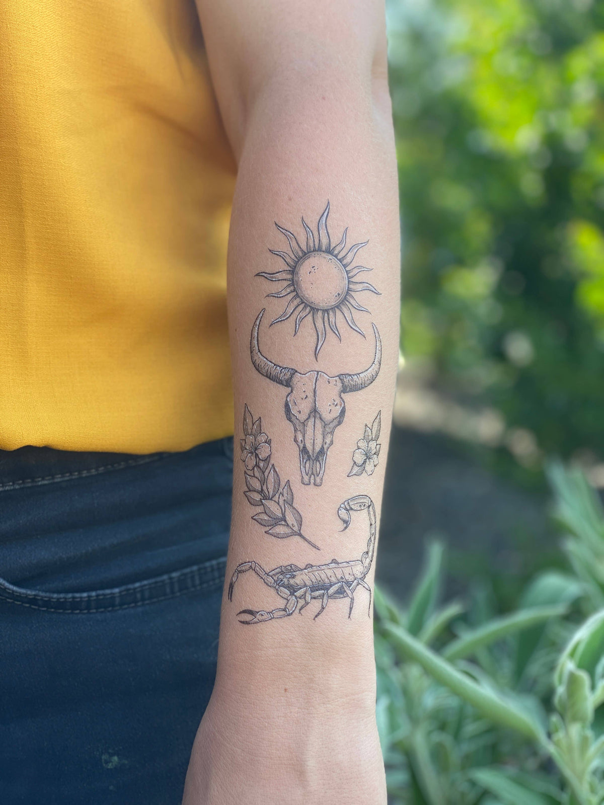 The Plant Social Sunlit South Temporary Tattoo available in Joshua Tree at JT Trading Post