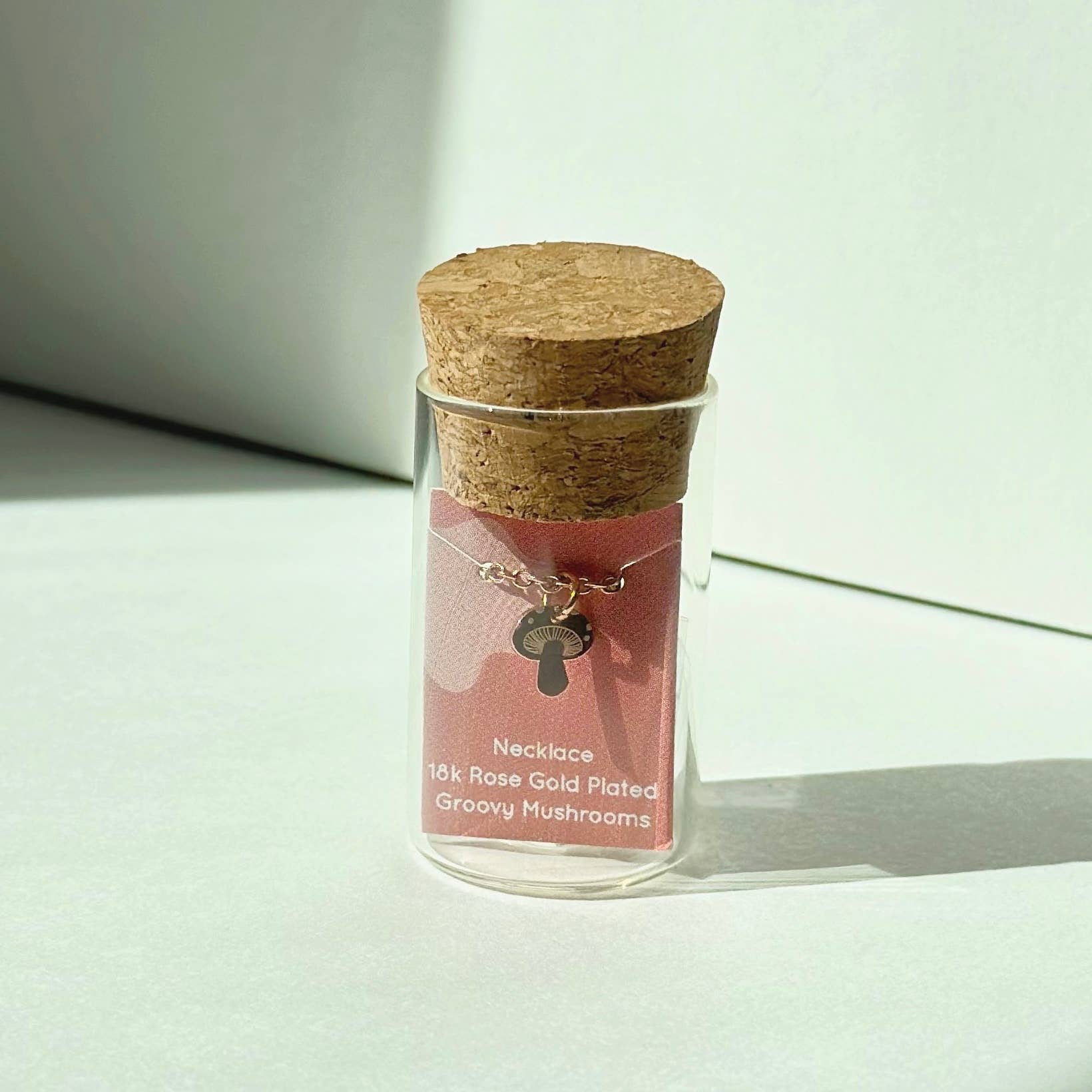 The Plant Social Groovy Mushroom Charm Necklace available in Joshua Tree at JT Trading Post