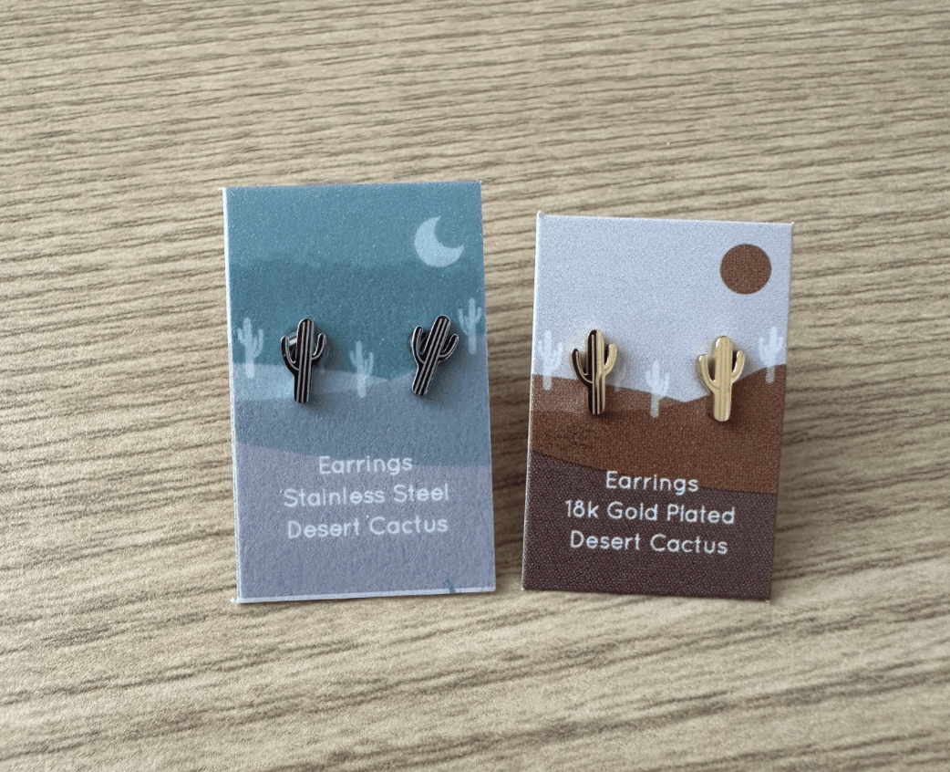 The Plant Social Desert Cactus Earrings available in Joshua Tree at JT Trading Post