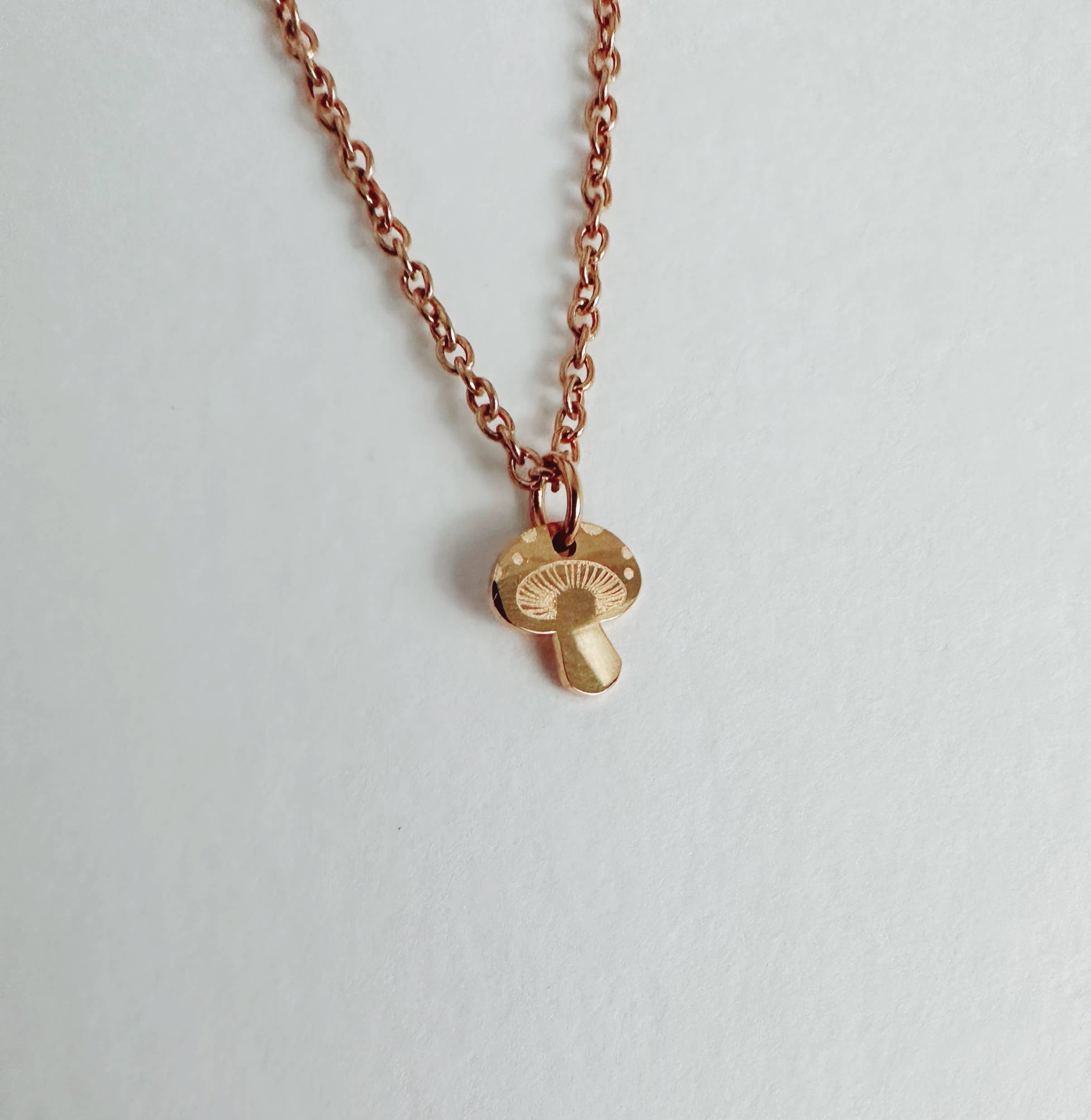 The Plant Social Groovy Mushroom Charm Necklace available in Joshua Tree at JT Trading Post