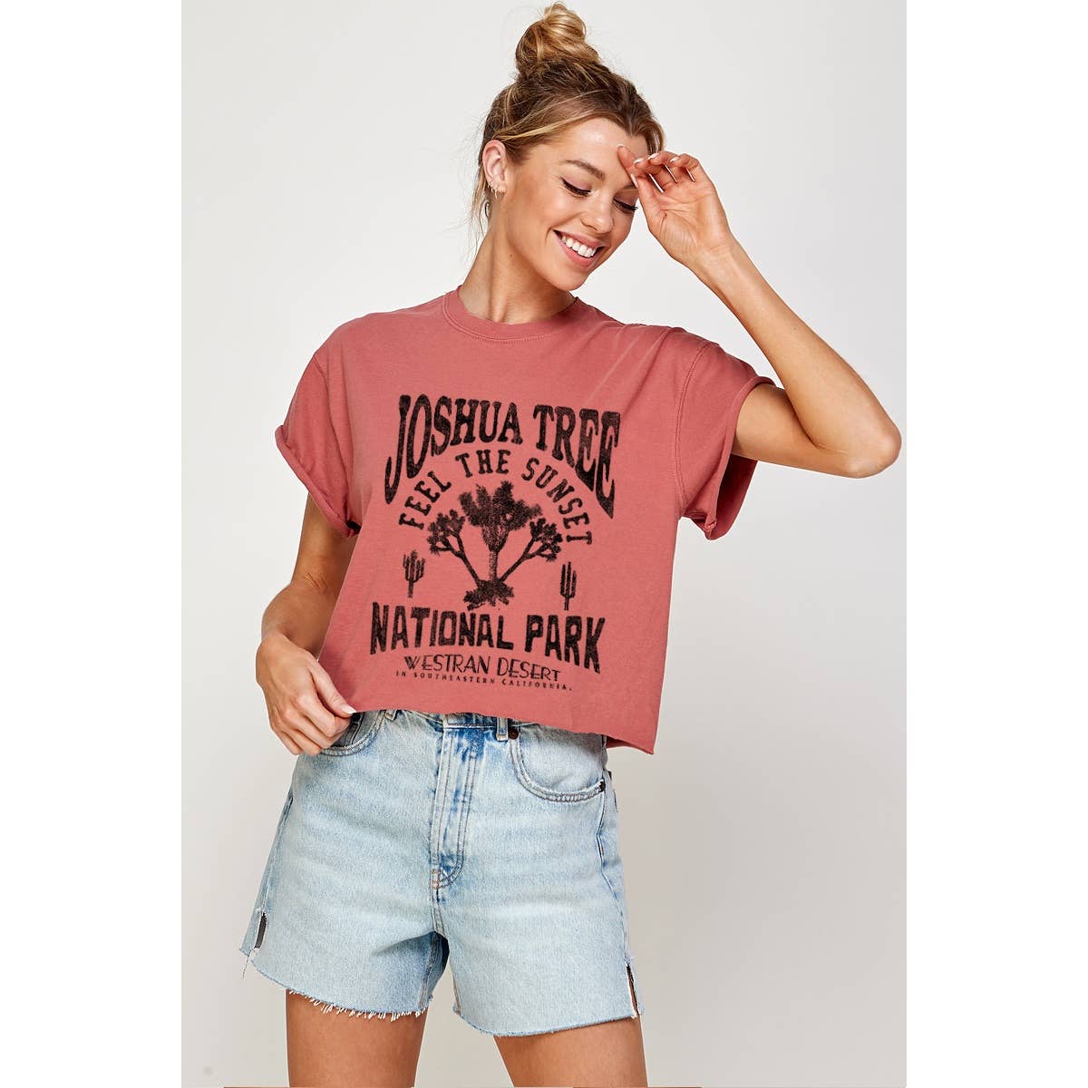 The Plant Social Joshua Tree Graphic Crop Top available in Joshua Tree at JT Trading Post