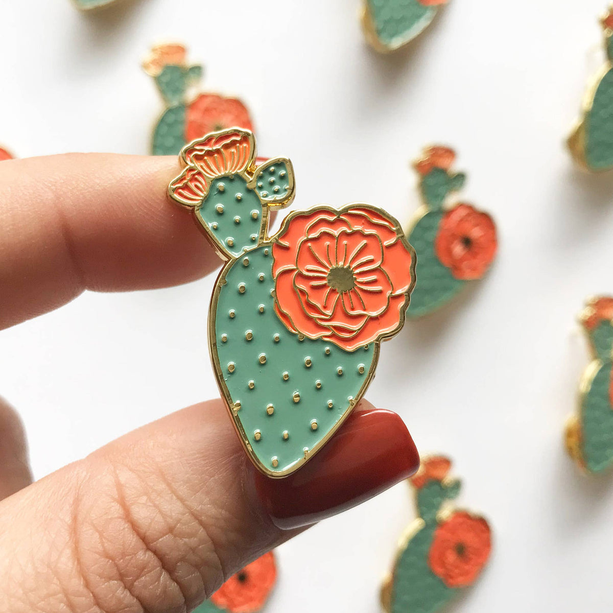 The Plant Social Mercedes Prickly Pear Lapel Pin available in Joshua Tree at JT Trading Post