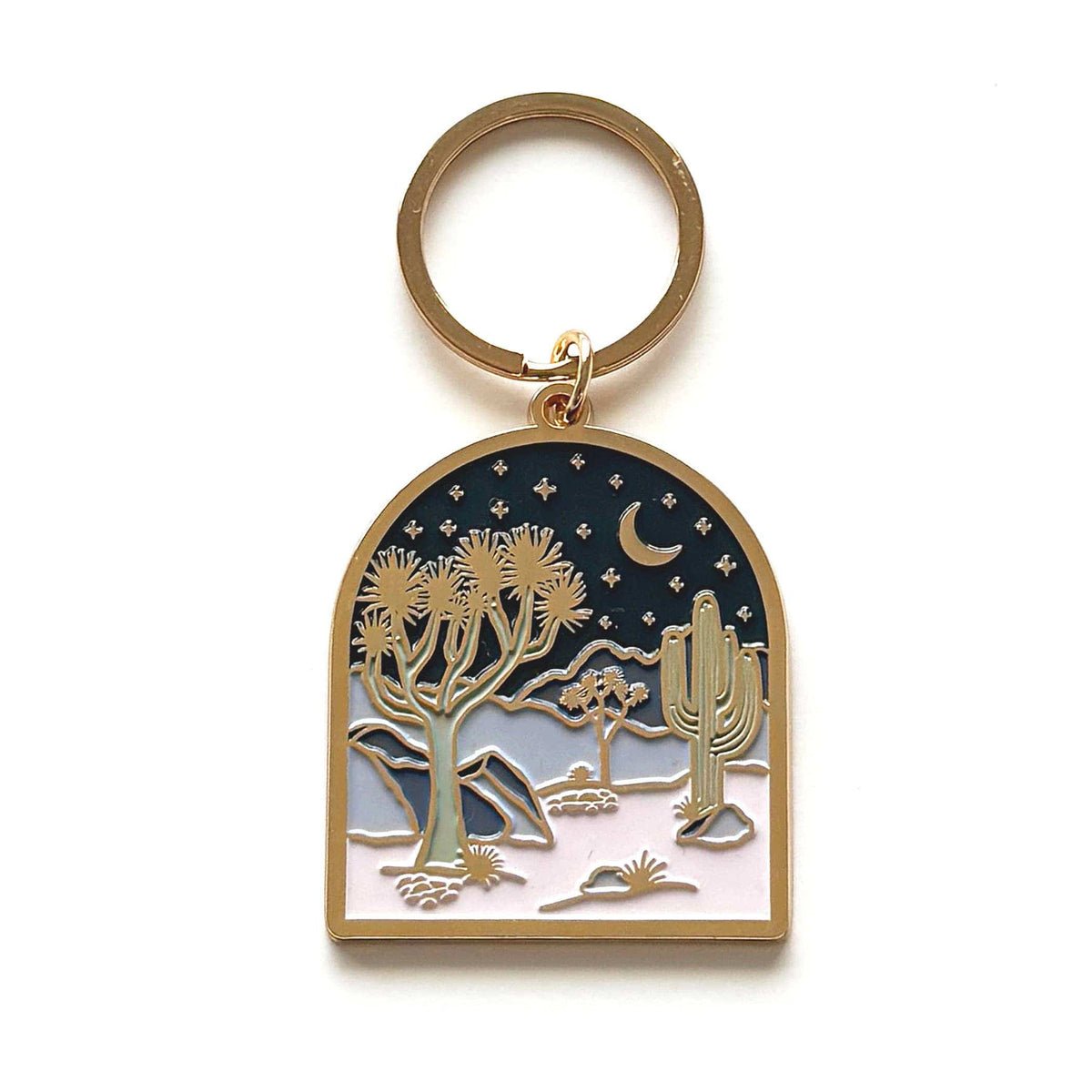 The Plant Social Moonlight Joshua Tree Keychain available in Joshua Tree at JT Trading Post