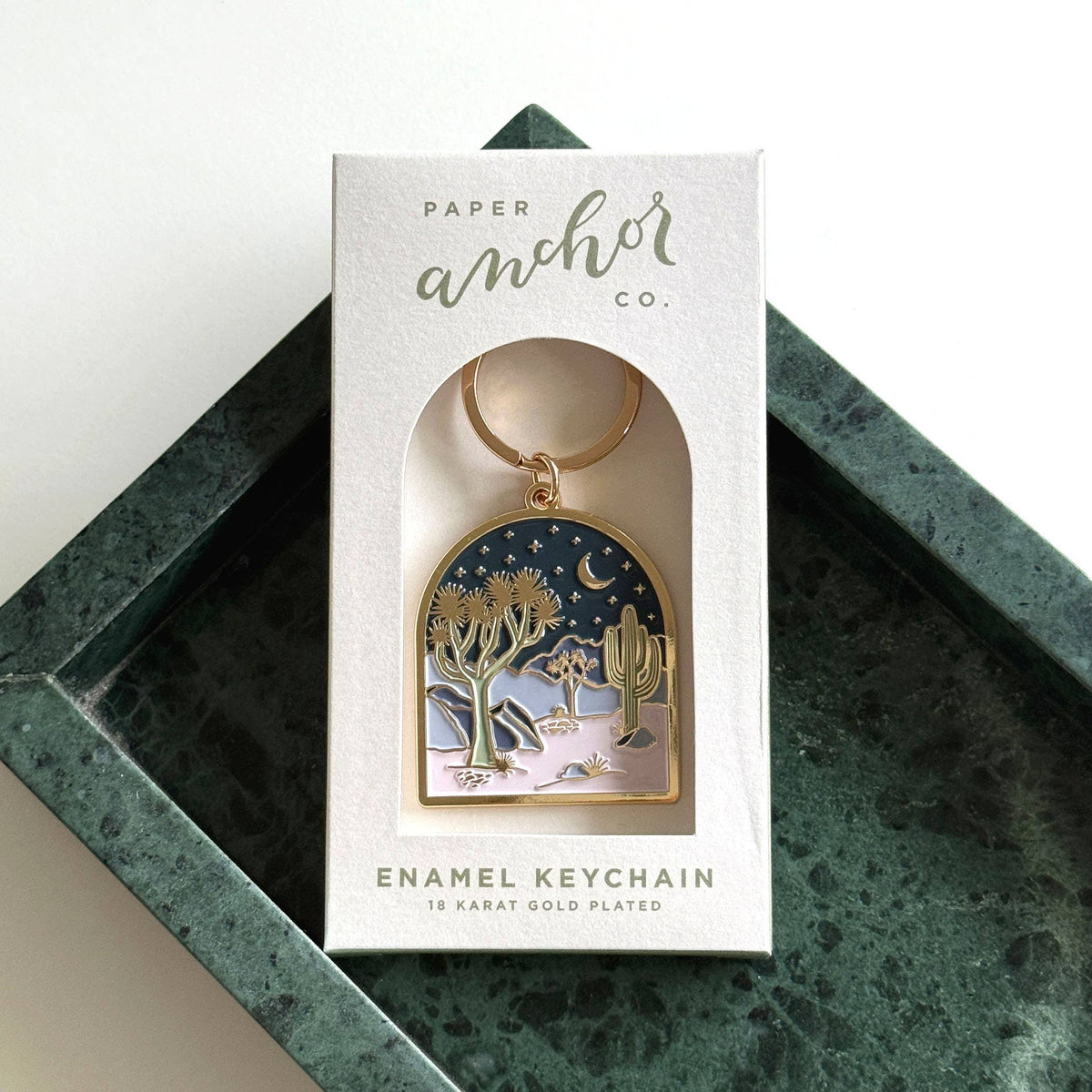 The Plant Social Moonlight Joshua Tree Keychain available in Joshua Tree at JT Trading Post