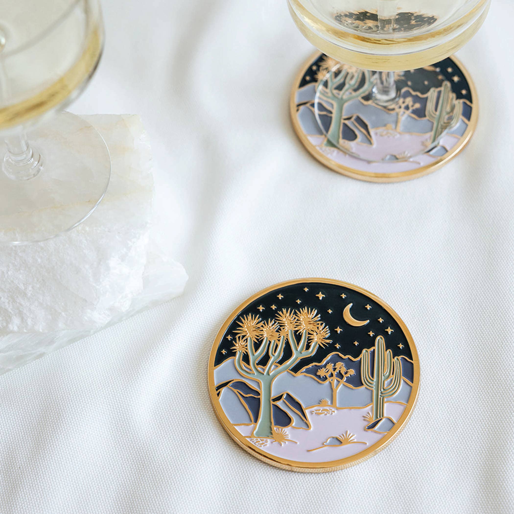 The Plant Social Moonlight Joshua Tree Luxe Coaster available in Joshua Tree at JT Trading Post
