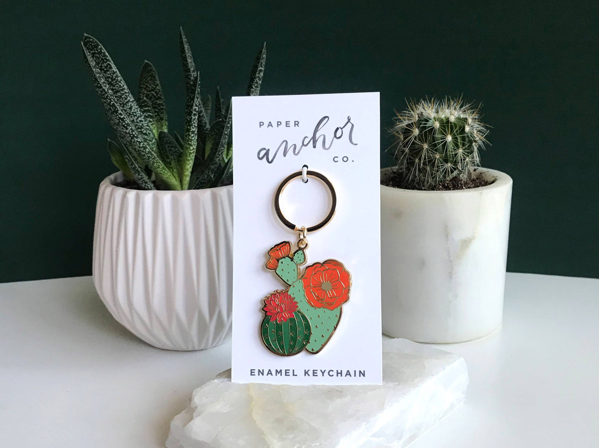 The Plant Social Plant Keychains available in Joshua Tree at JT Trading Post