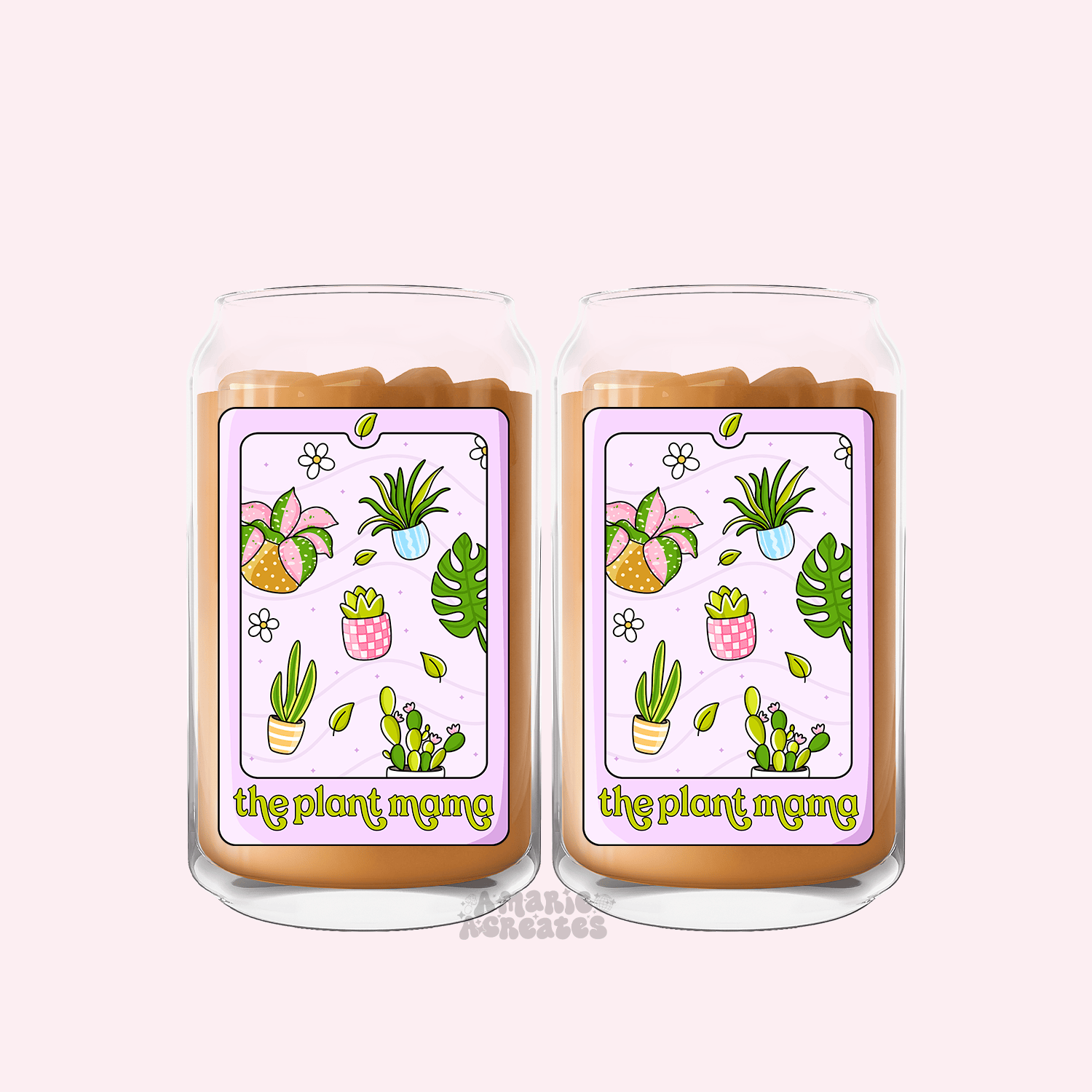 The Plant Social Western Vibes Glass Cup available in Joshua Tree at JT Trading Post