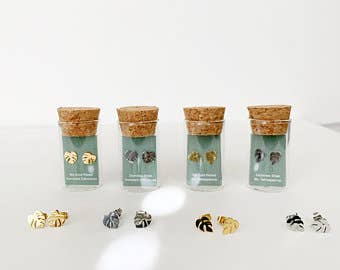 The Plant Social Rhaphidophora Tetrasperma Studs available in Joshua Tree at JT Trading Post