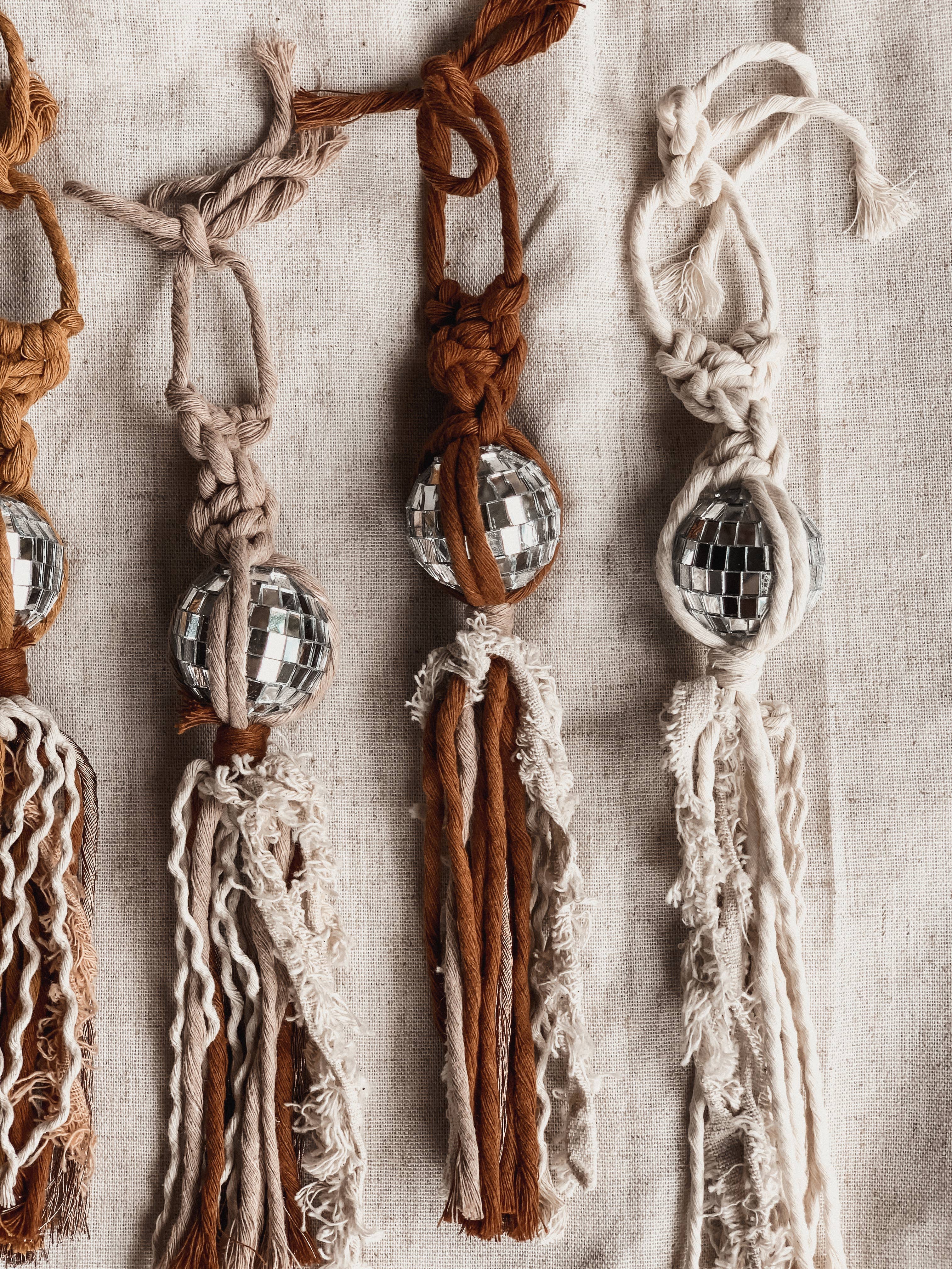 The Plant Social Neutral Disco Ball Car Charms available in Joshua Tree at JT Trading Post