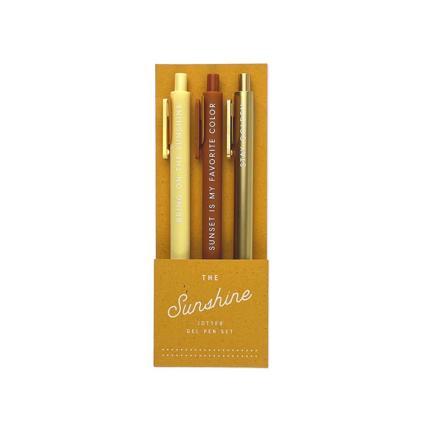 The Plant Social Sunshine Jotter Gel Pen: Set of 3 available in Joshua Tree at JT Trading Post