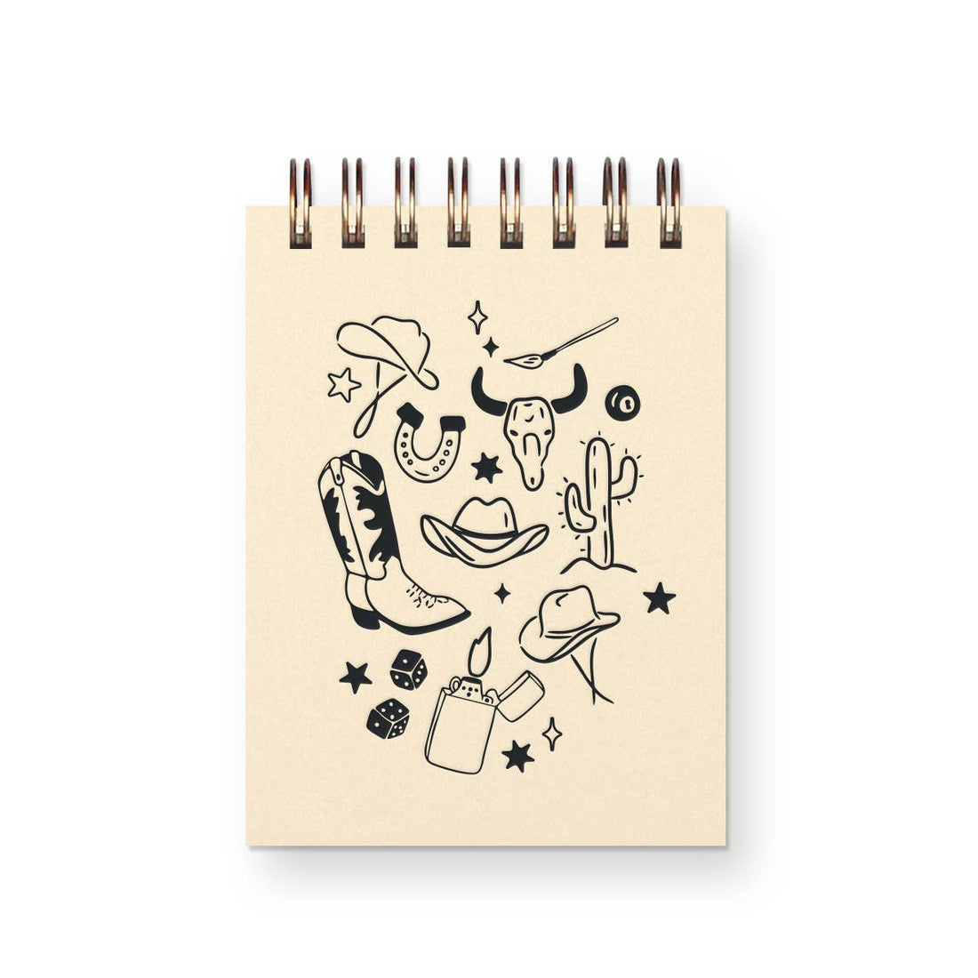 Western Doodle Mini Jotter Notebook