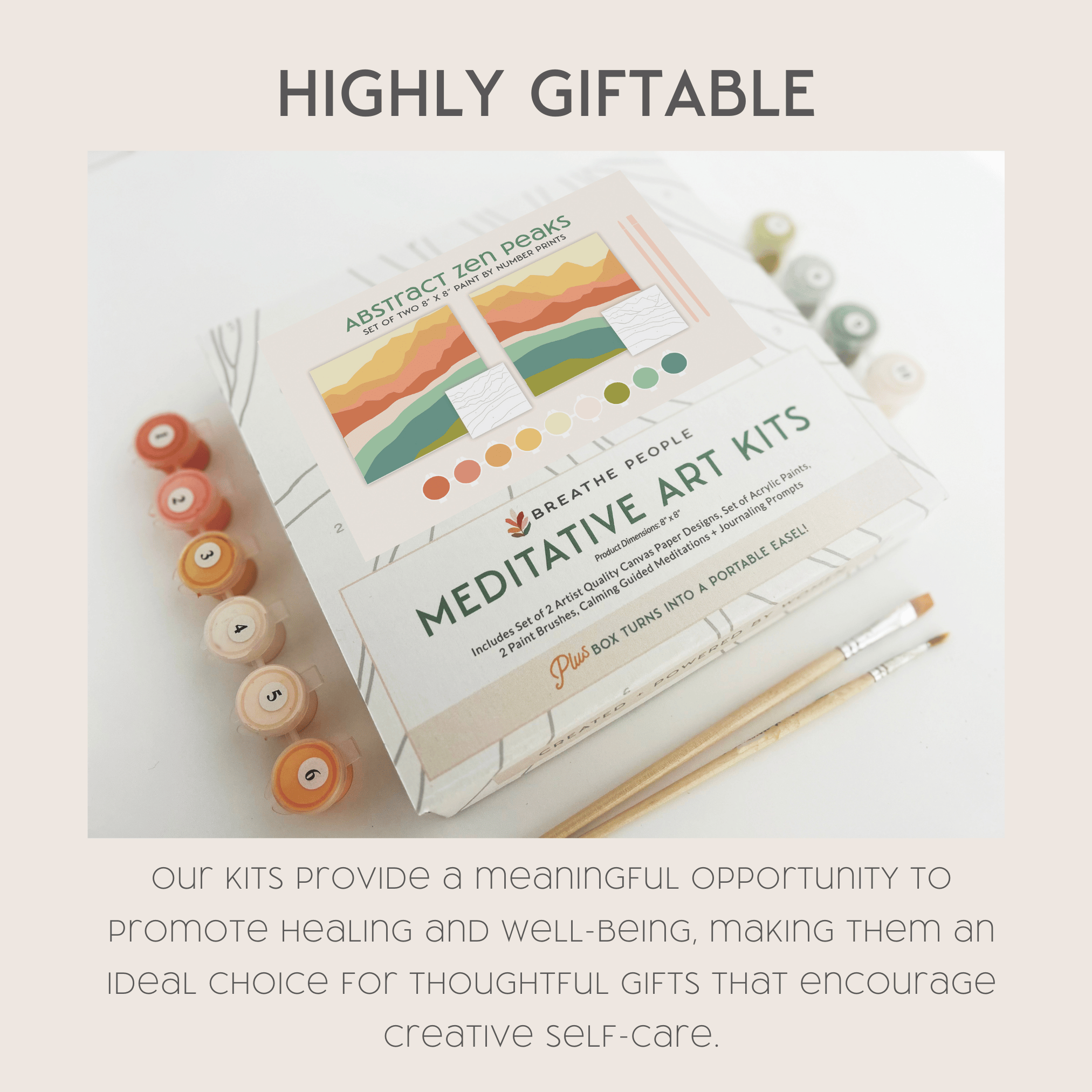 The Plant Social Zen Desert Meditative Art Paint by Number Kit + Easel available in Joshua Tree at JT Trading Post