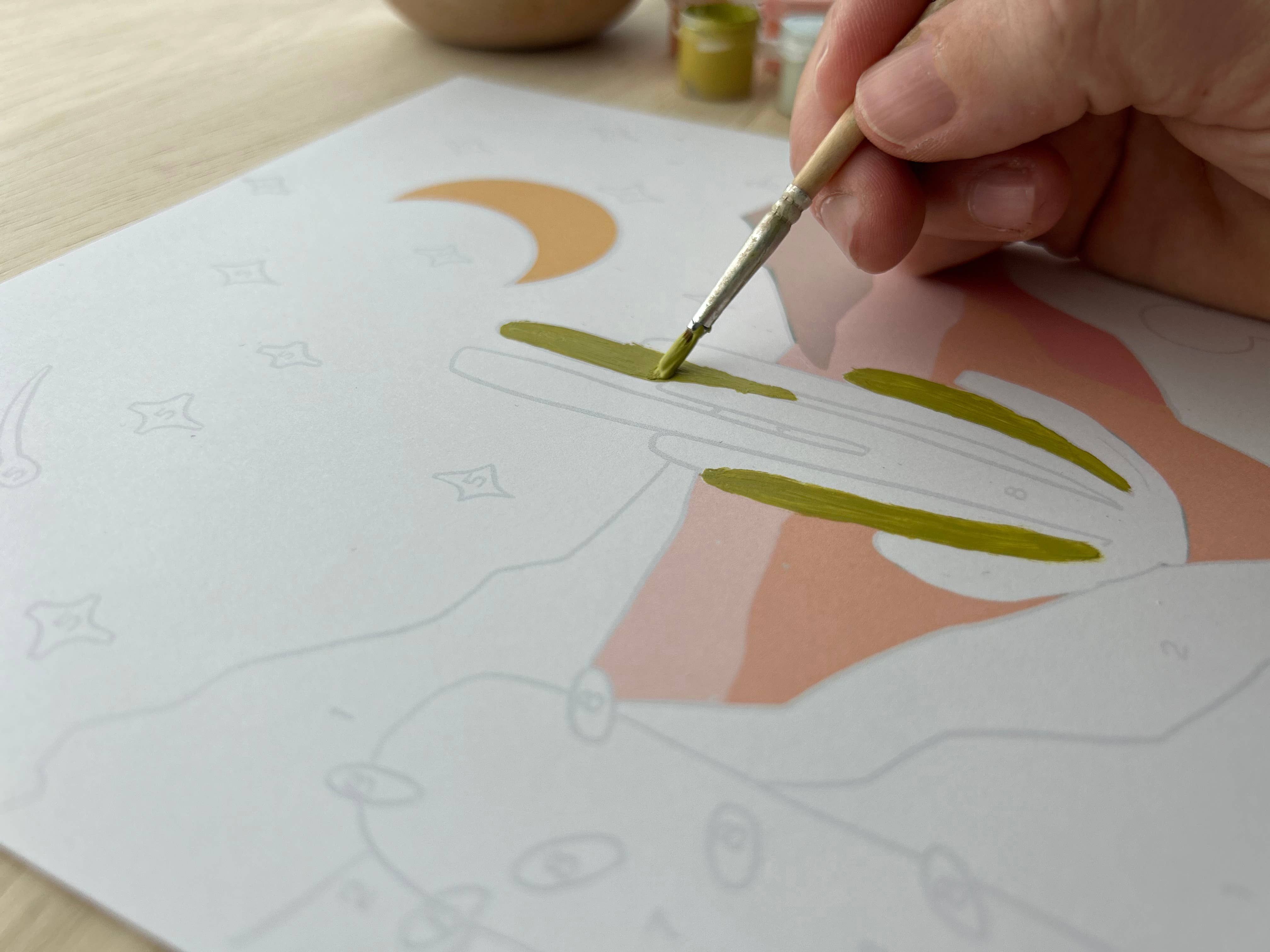 The Plant Social Zen Desert Meditative Art Paint by Number Kit + Easel available in Joshua Tree at JT Trading Post