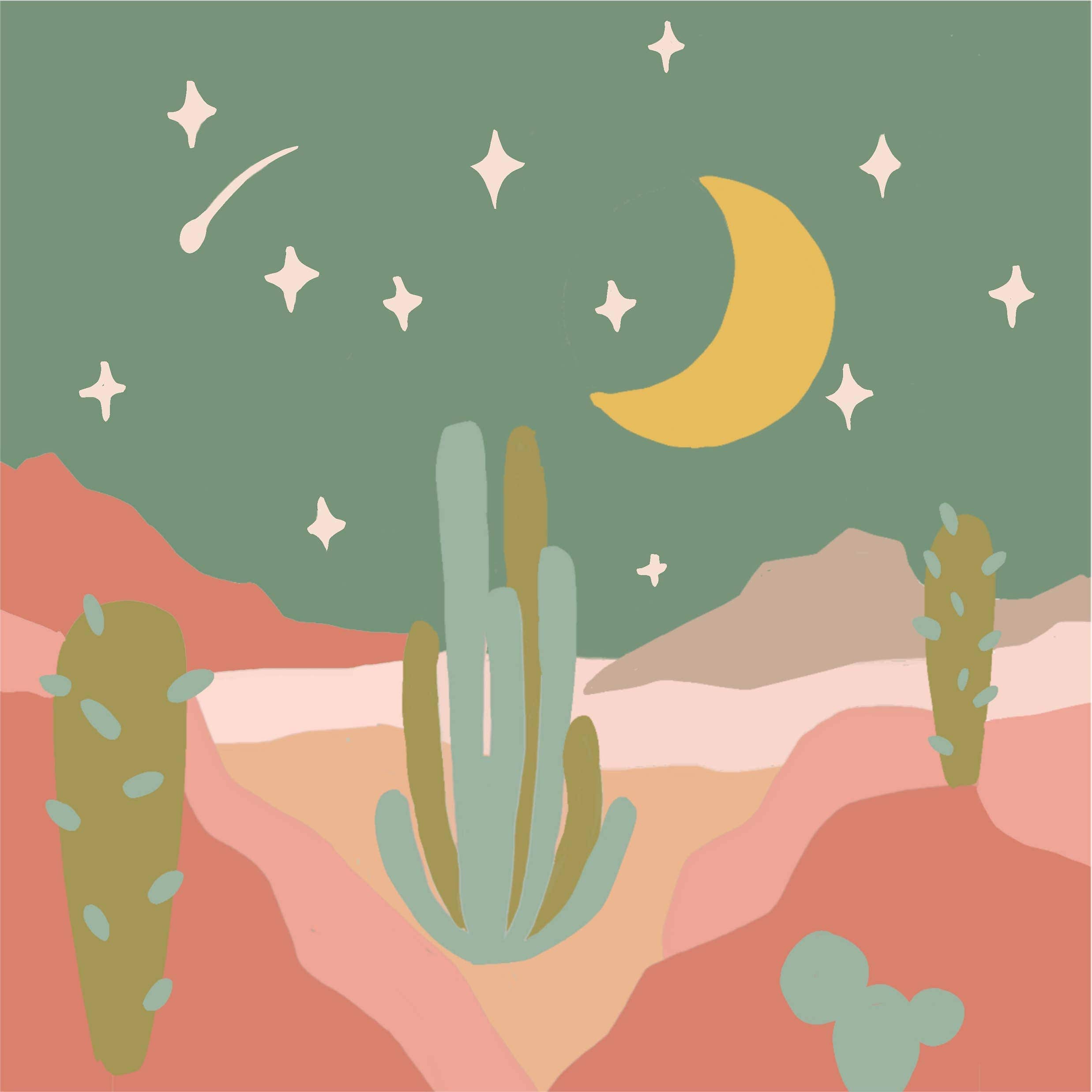 The Plant Social Zen Desert Meditative Art Paint by Number Kit + Easel available in Joshua Tree at JT Trading Post