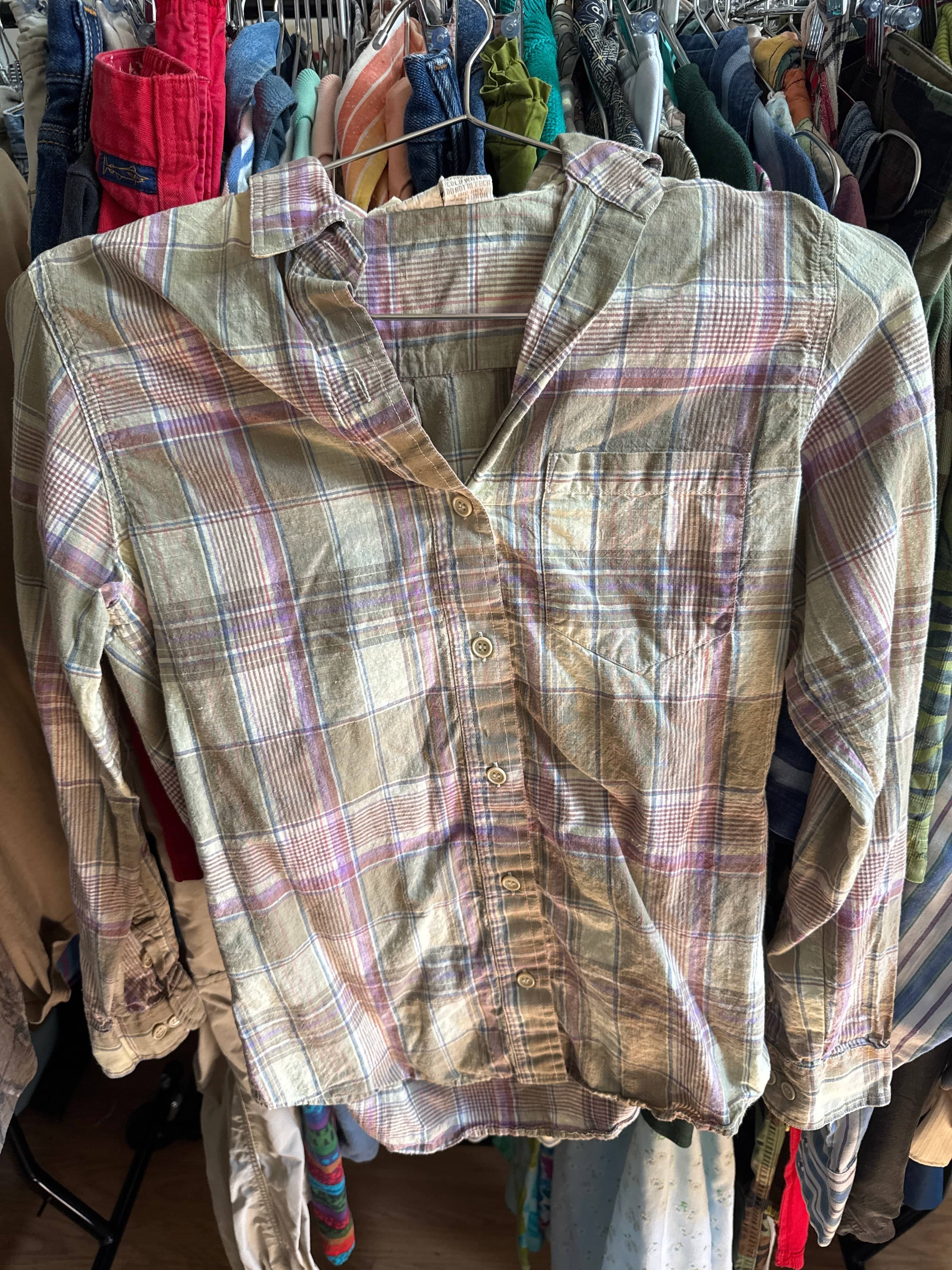 Venus Of The Desert 70s GAP Plaid Cotton Shirt available in Joshua Tree at JT Trading Post
