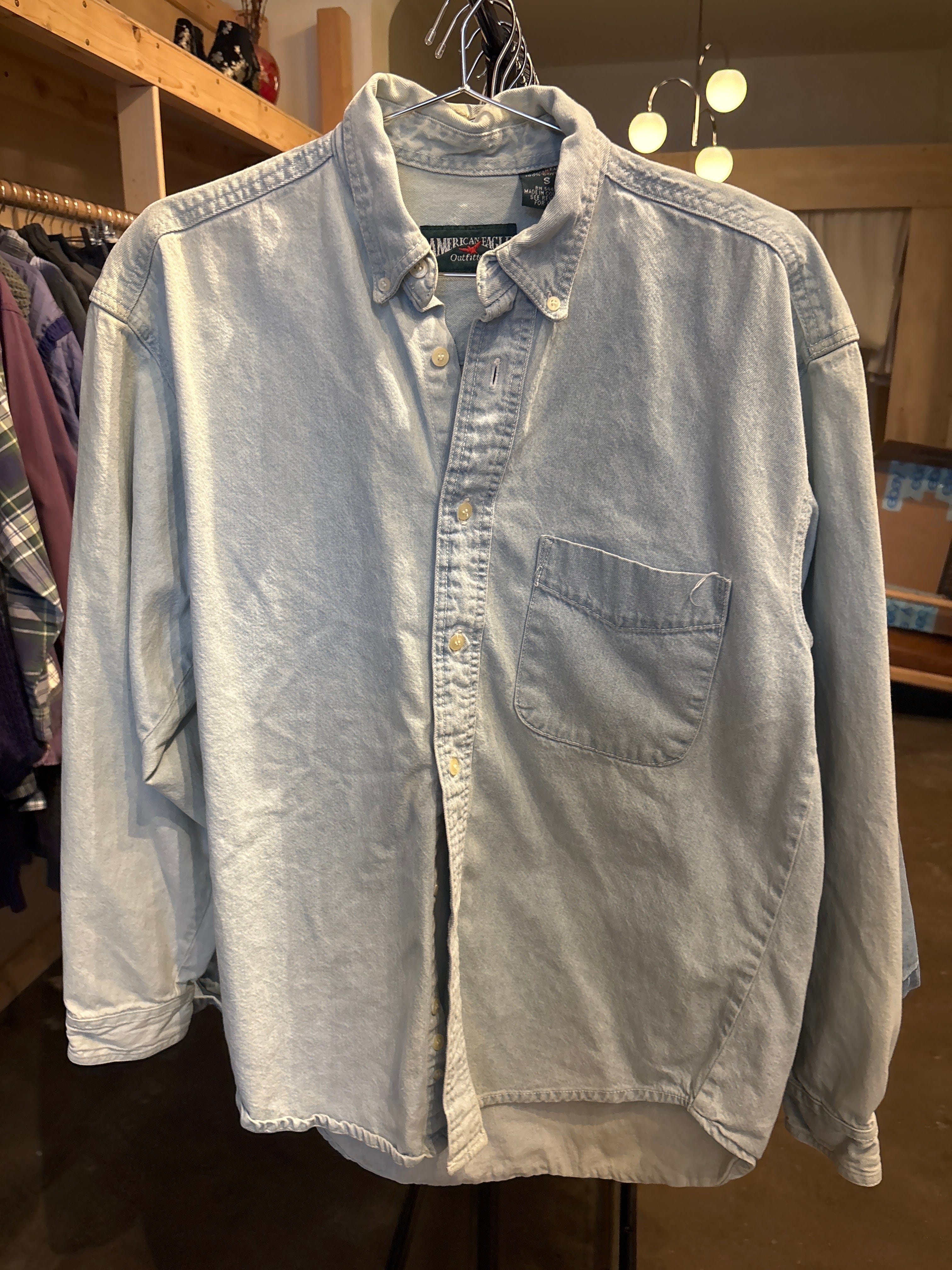 Venus Of The Desert 90s American Eagle denim shirt available in Joshua Tree at JT Trading Post