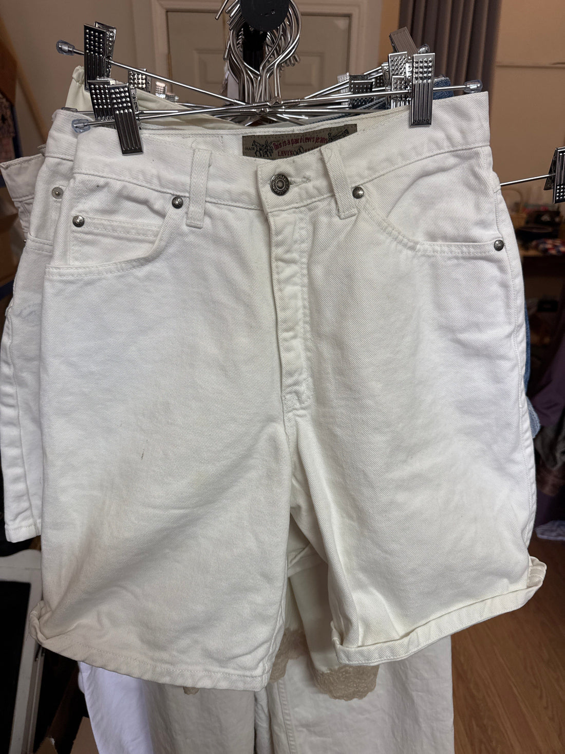 90s USA Levis Worn In White Shorts