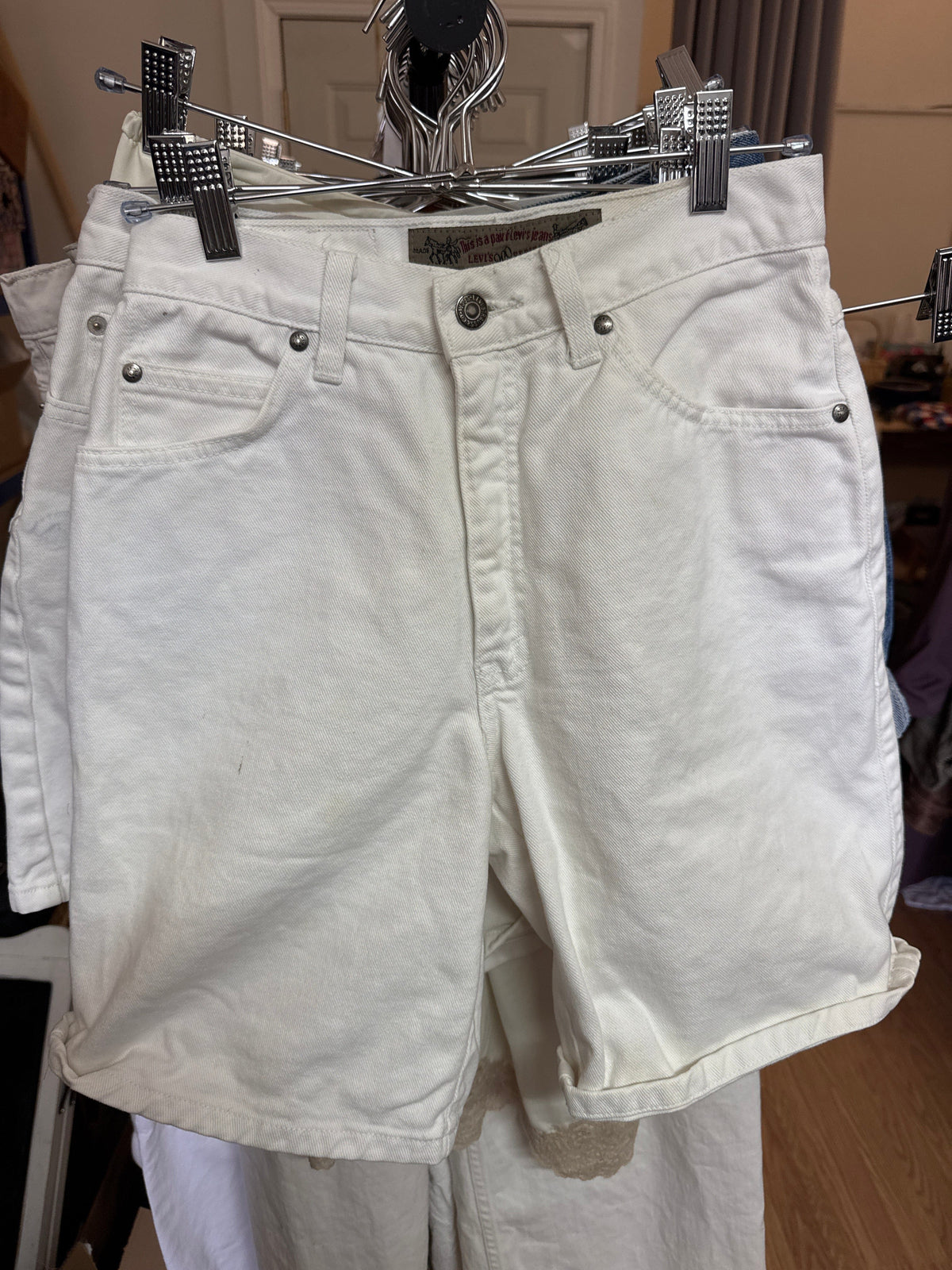 90s USA Levis Worn In White Shorts